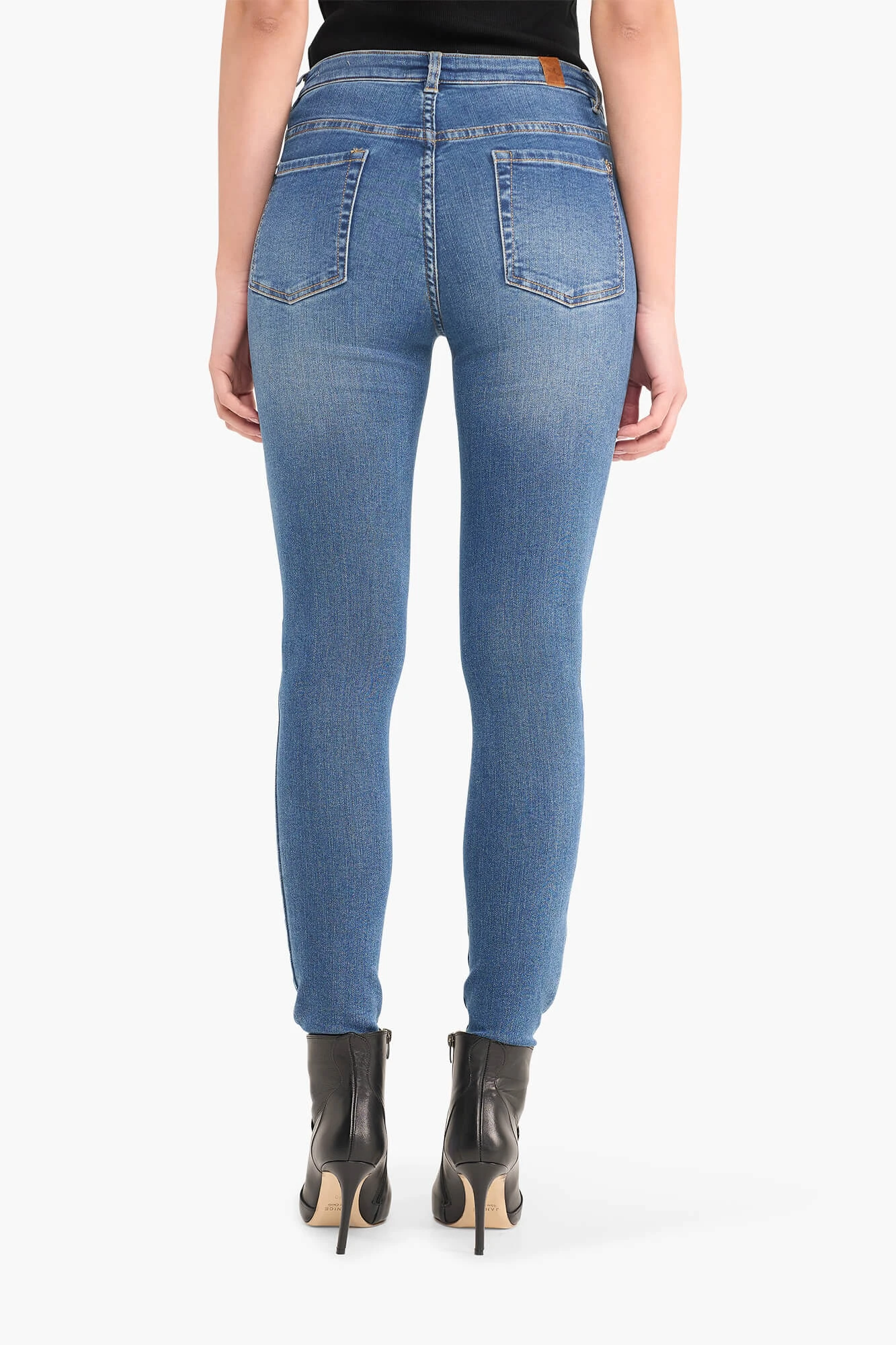 Women's High-Waisted Skinny Jeans in Rocket Blue 111