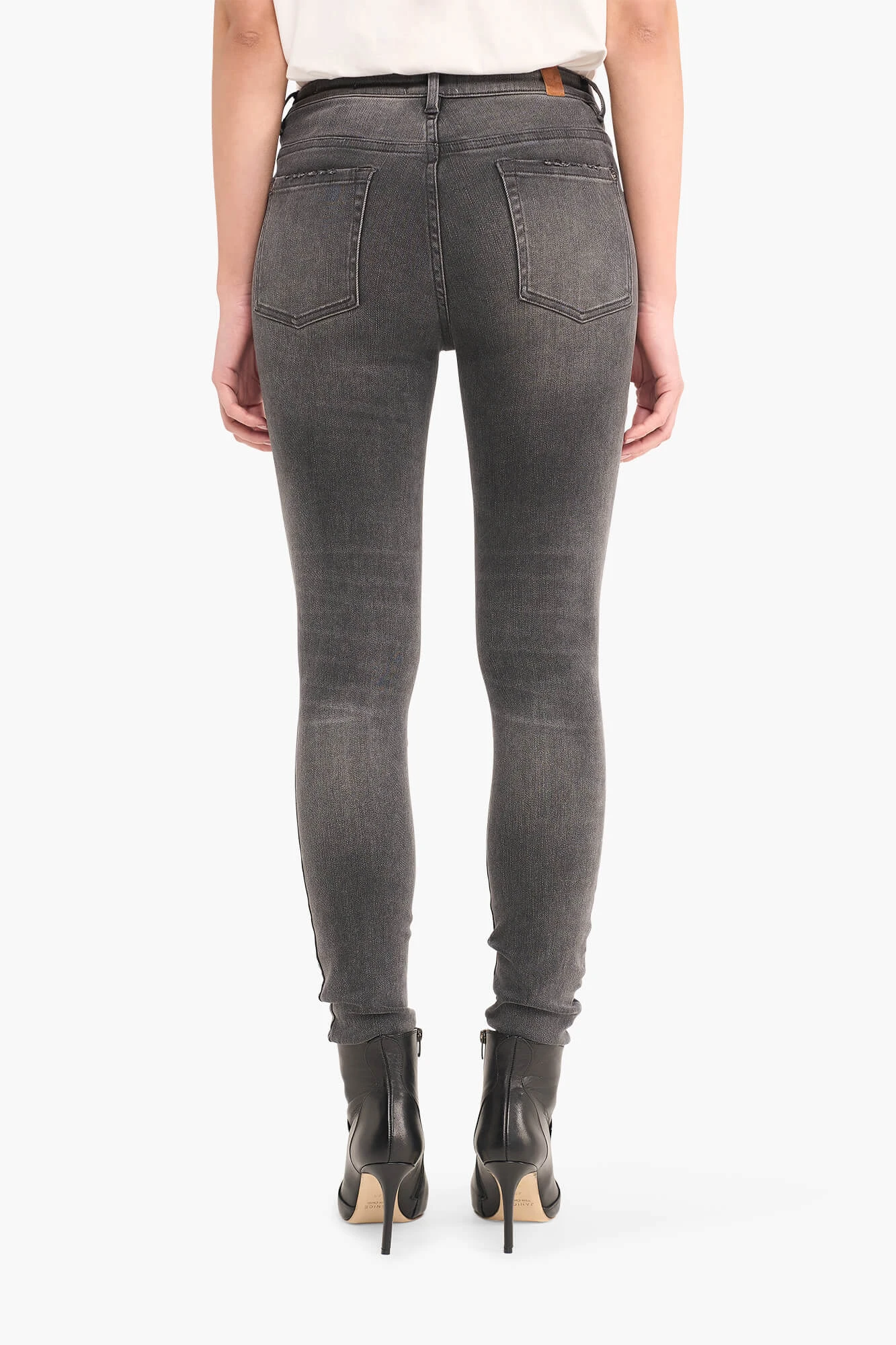 Skinny-Jeans für Damen, hohe Taille, Rocket, Grau, 415