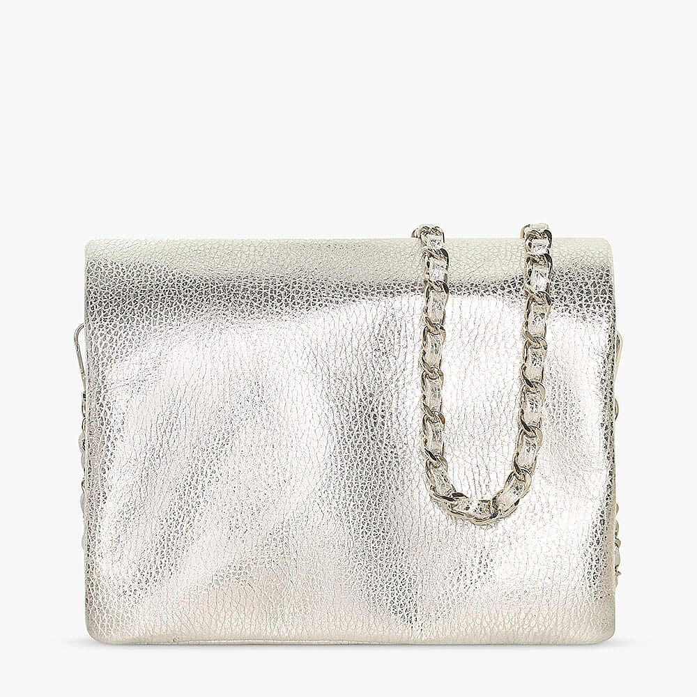 Leren Zilveren Dames Crossbody Skylar