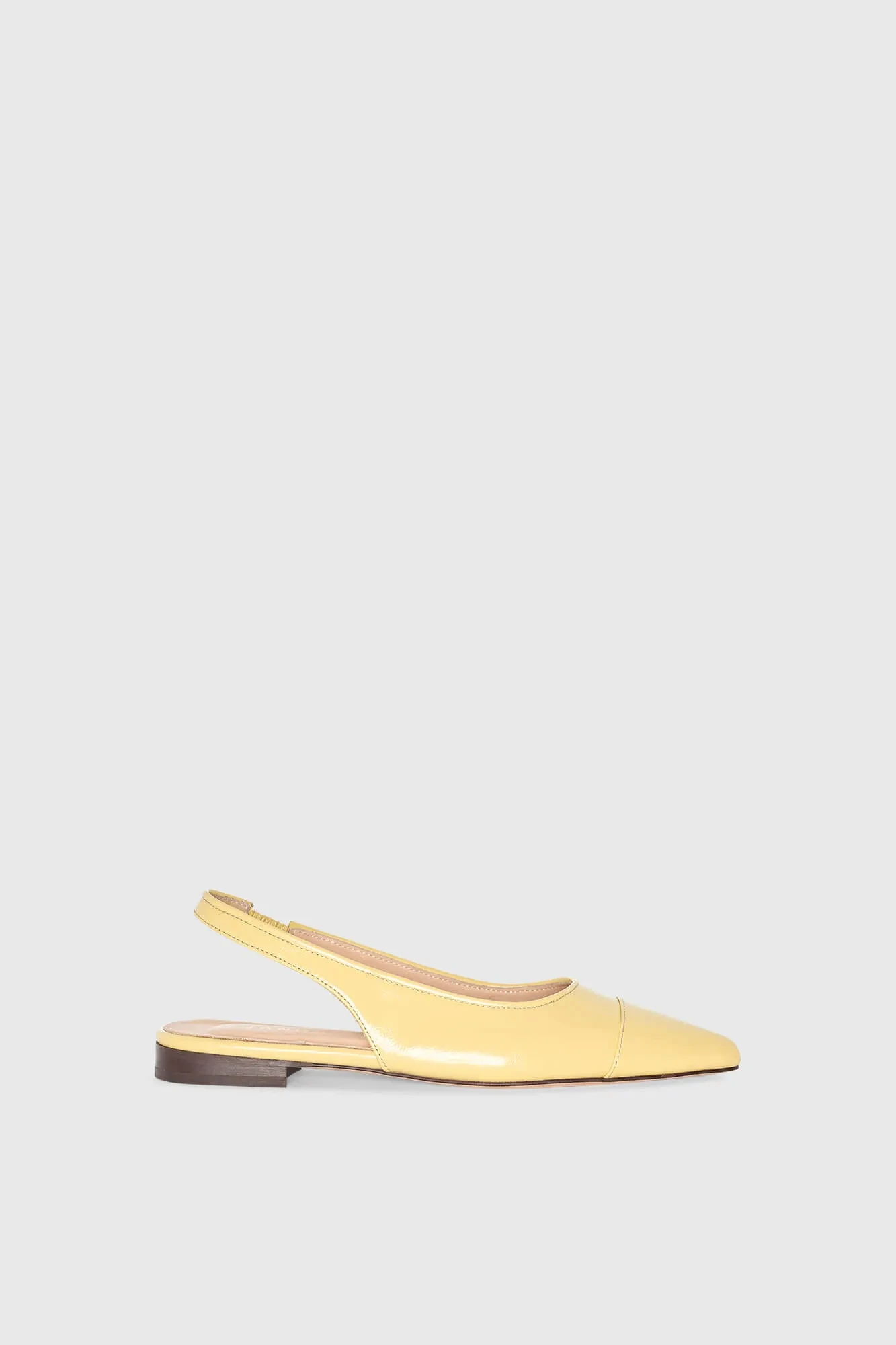 Slingback-Damenschuh aus Leder Alain Gelb