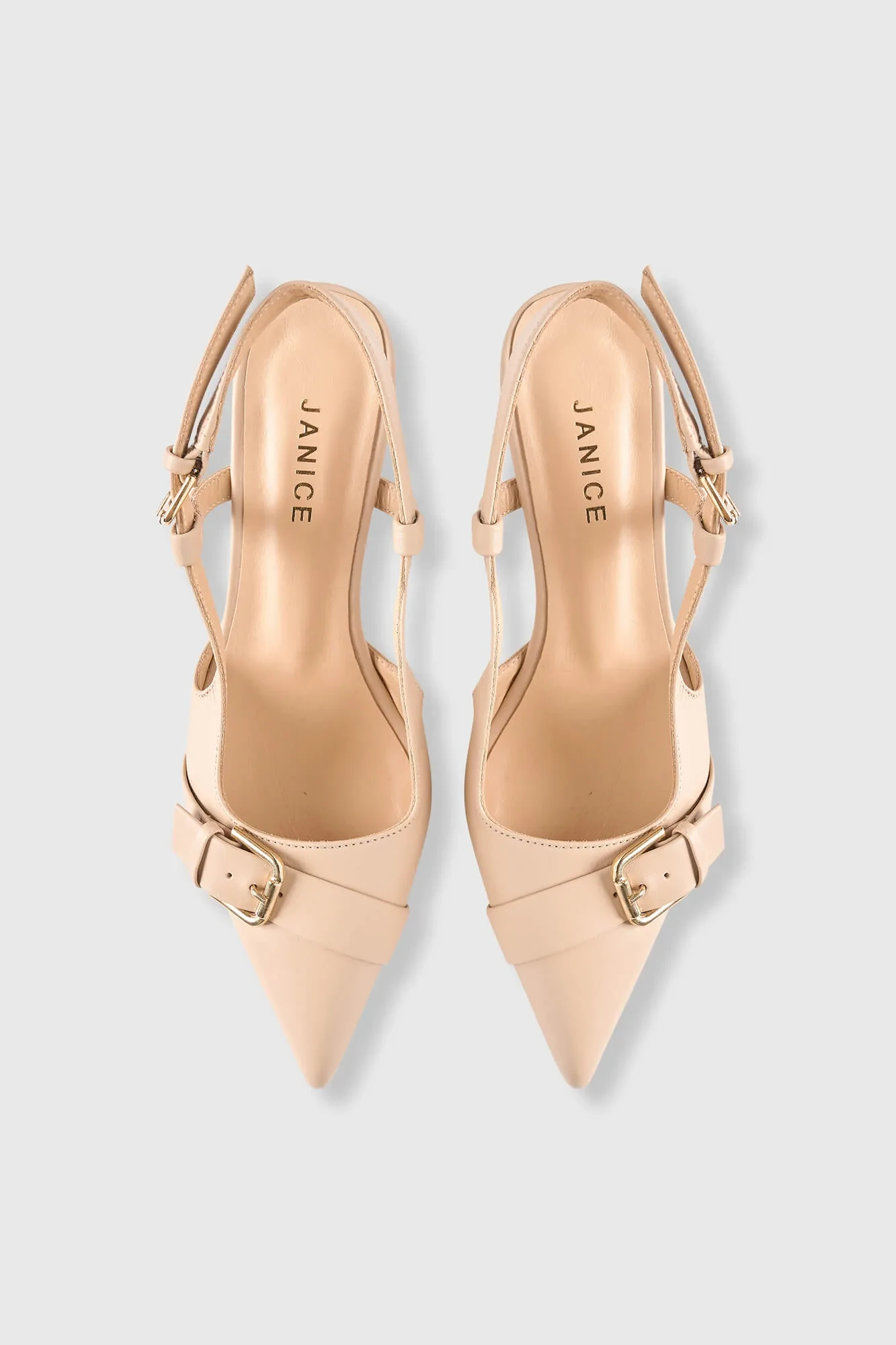 Slingbacks Dames Leer Hakje Roze Elio