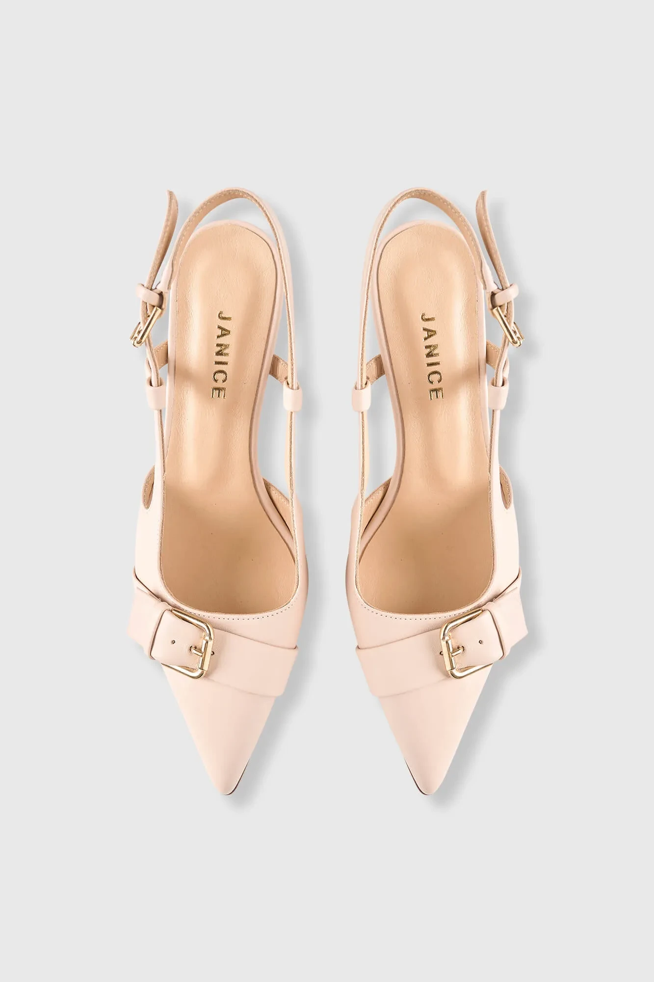 Slingbacks für Damen aus Leder mit Absatz, rosa, Elio