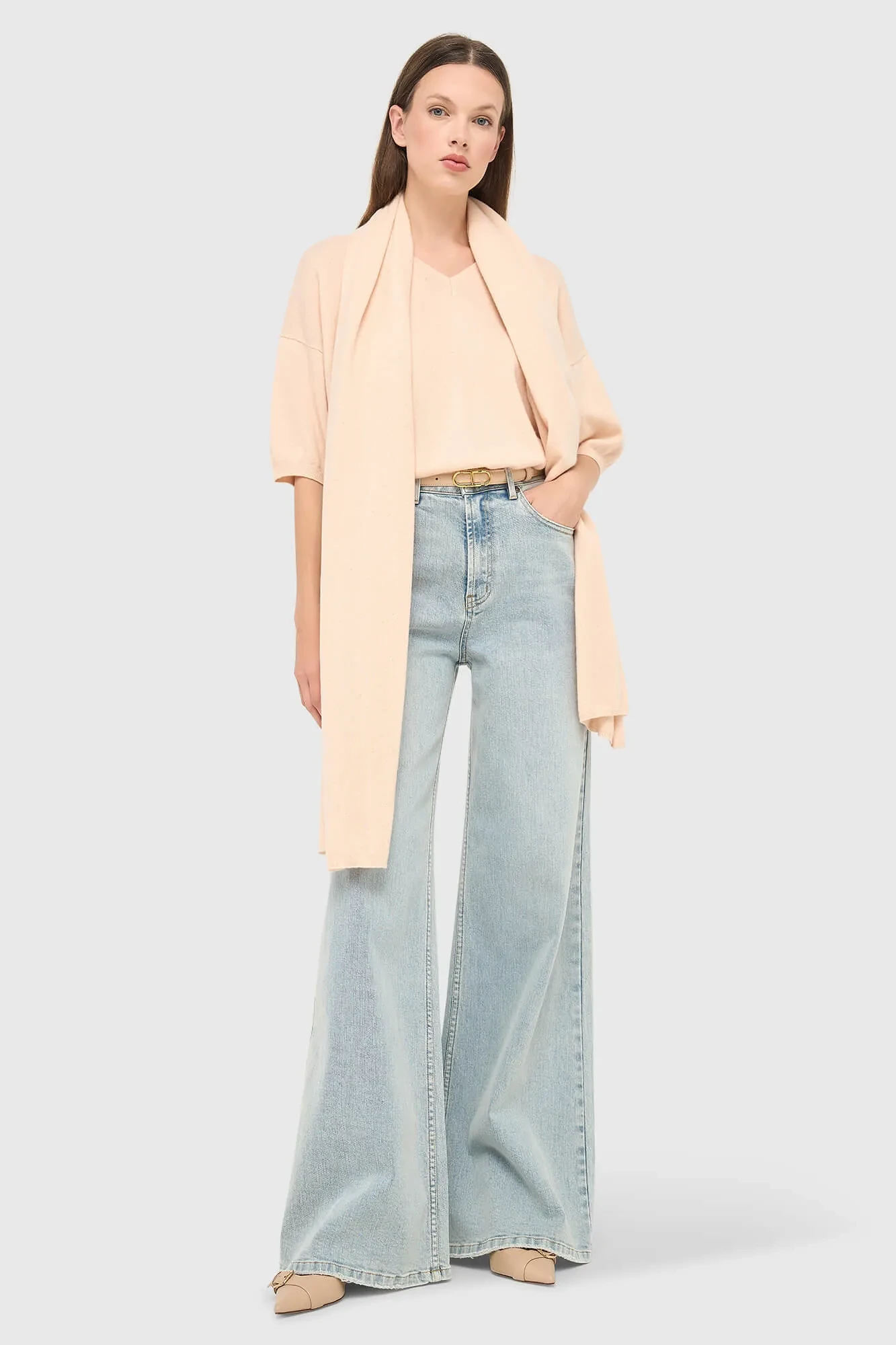 Slingbacks für Damen aus Leder mit Absatz, rosa, Elio