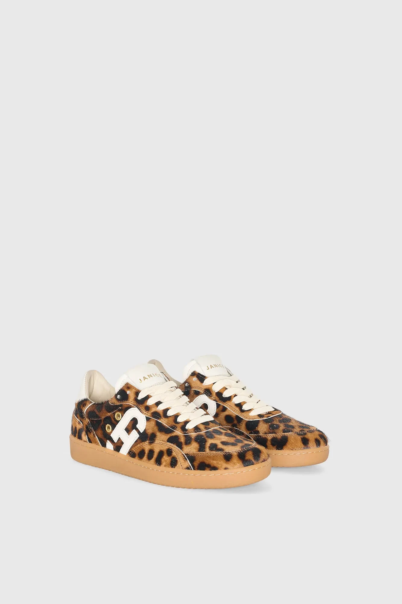 Damen-Handball-Sneaker im Vintage-Stil von Stanley mit Leopardenmuster