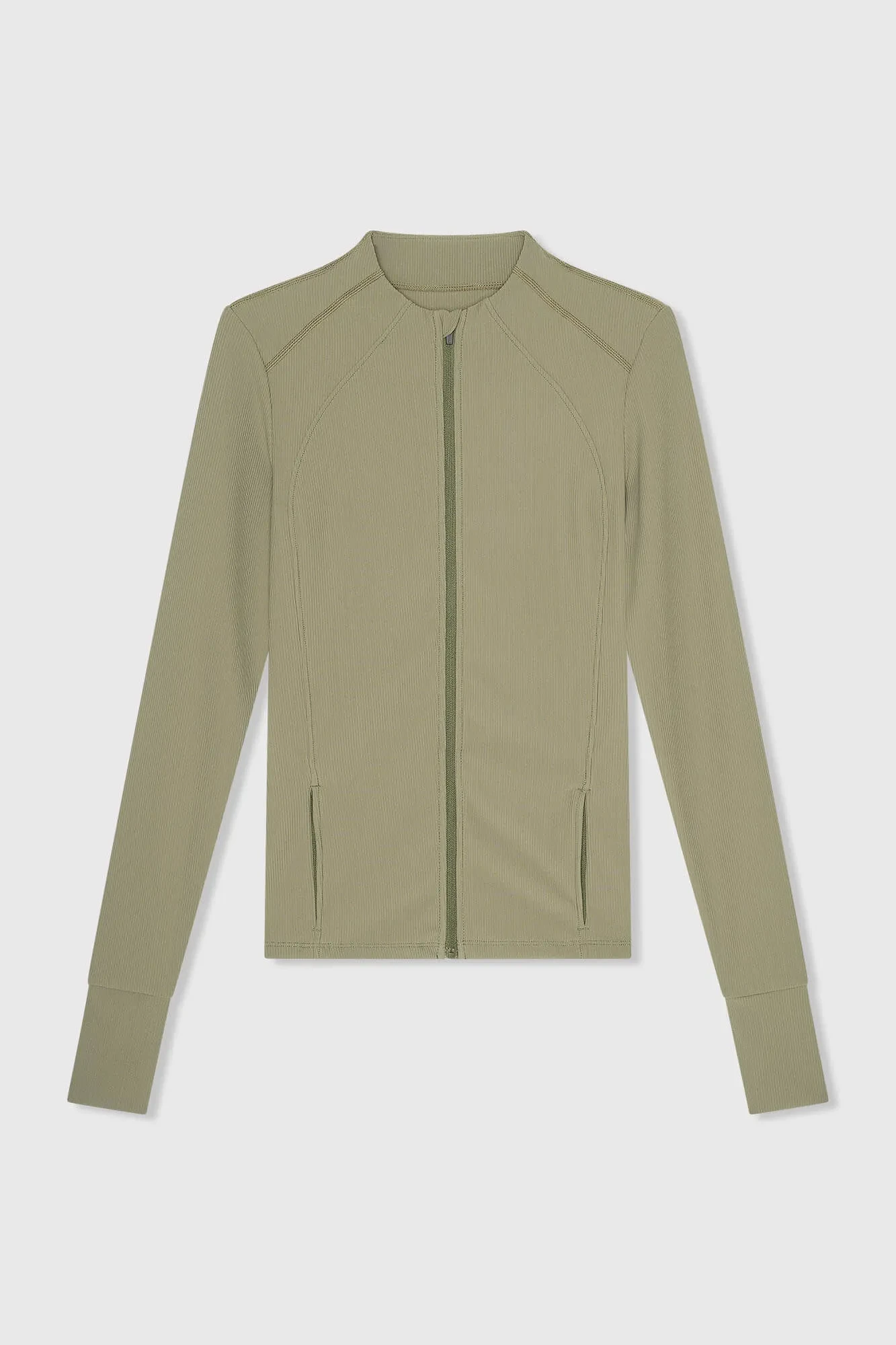Sportjacke für Damen, grün, gerippt, Texas