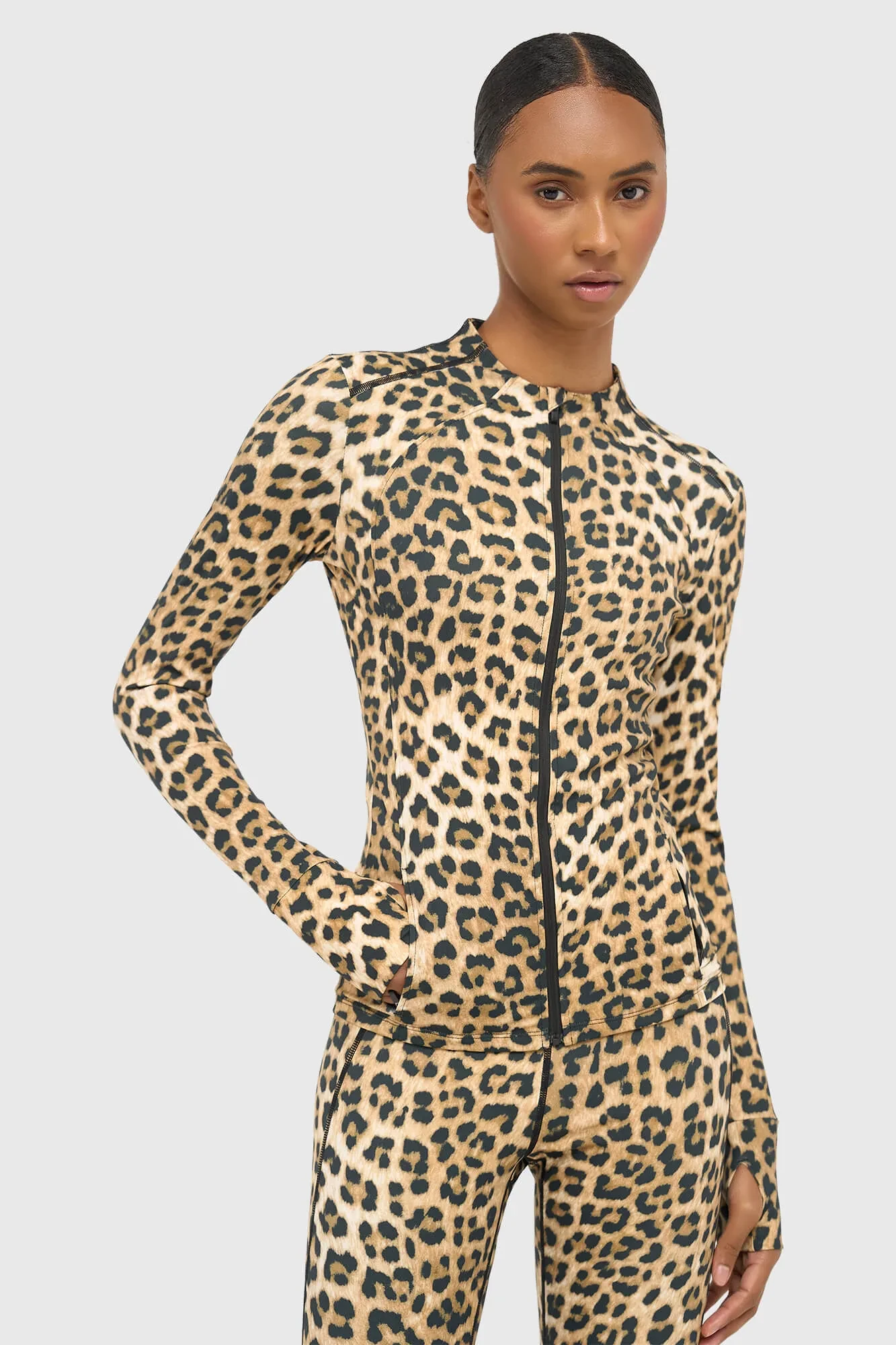 Sportjacke für Damen mit Leopardenmuster, Texas