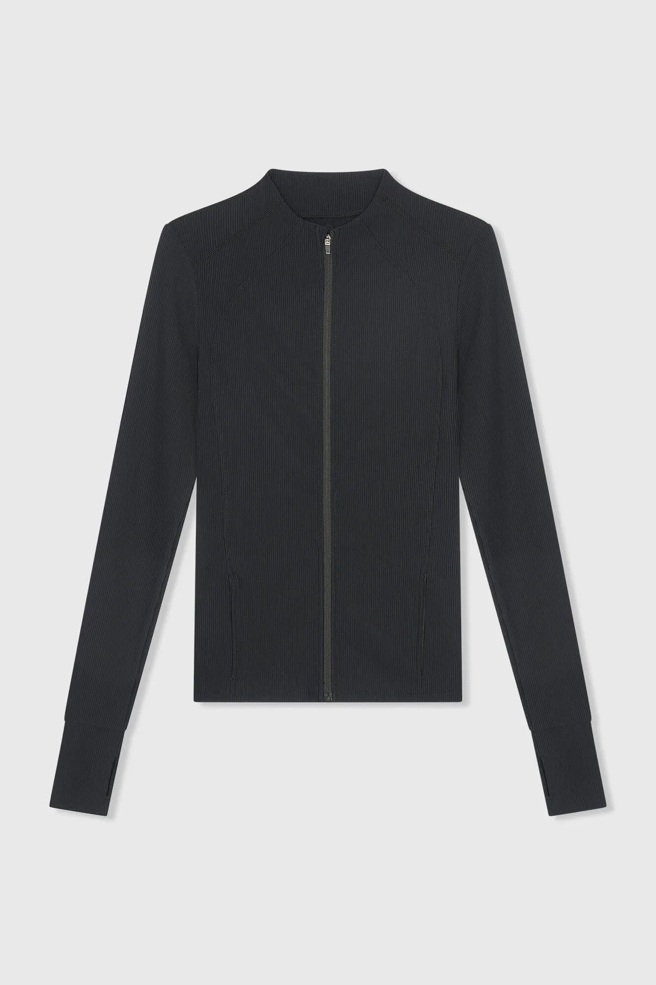 Women's Black Ribbed Texas Sports Jacket