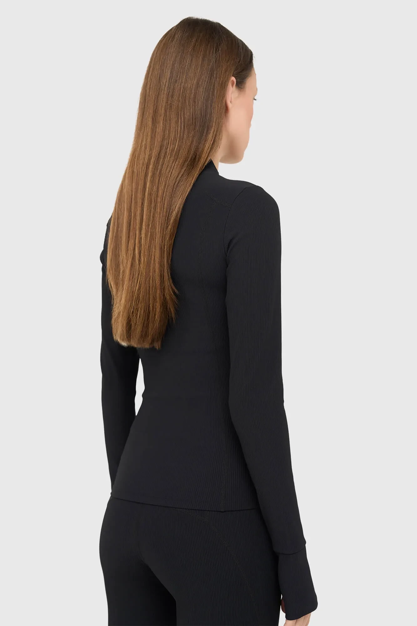 Sport Vest Jasje Dames Zwart Rib Texas