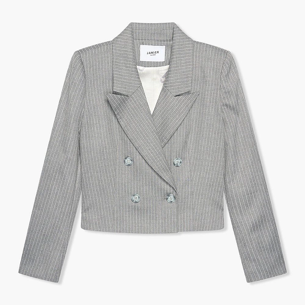 Korte Blazer Stan Grijs Gestreept