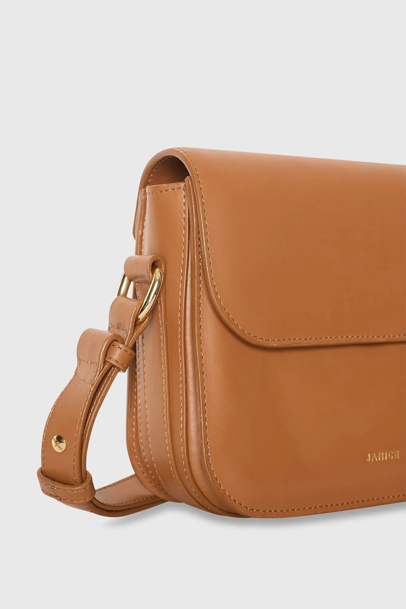 Lederhandtasche für Damen Elias Camel