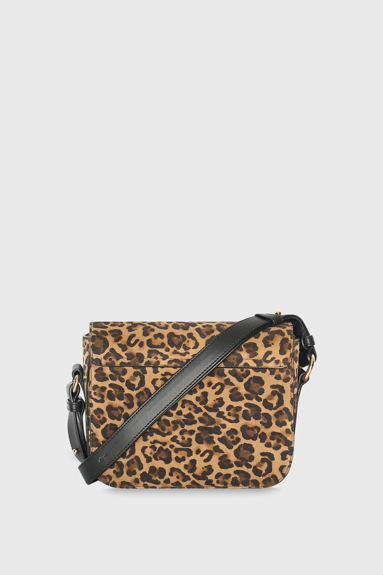 Lederhandtasche für Damen Elias mit Leopardenmuster aus Wildleder