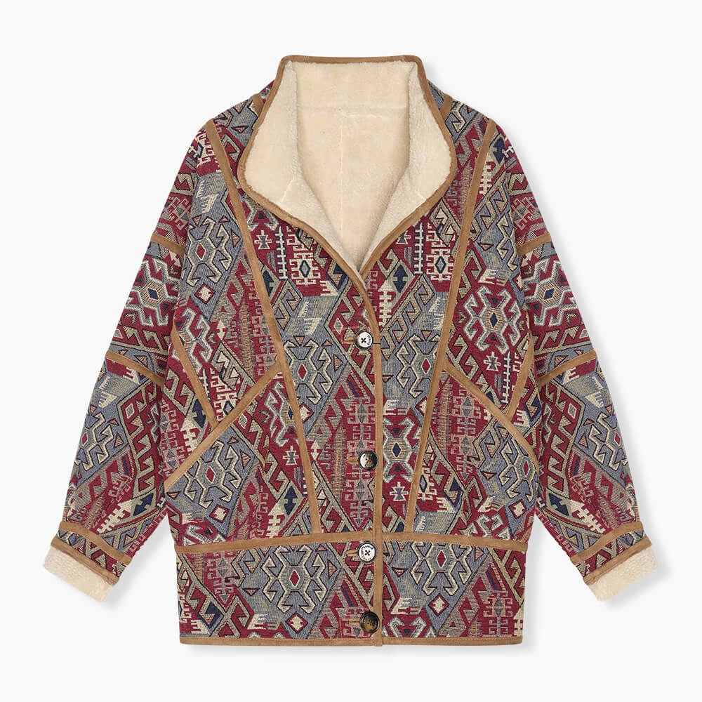 Jas Dames Jacquard Seth Aztec Red