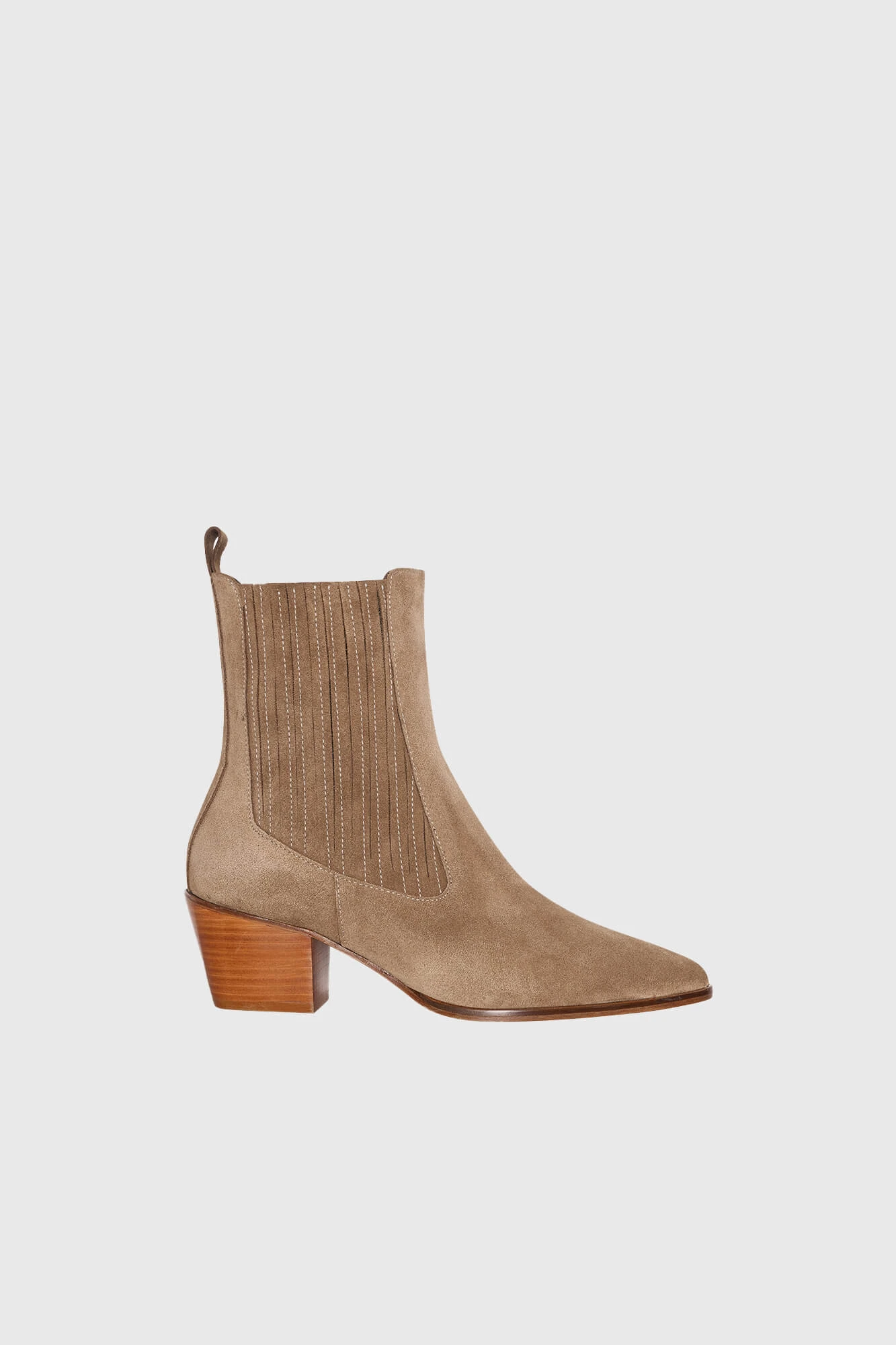 Stiefeletten im Westernstil für Damen aus Wildleder, Modell „Colt“, Farbe: Cognac