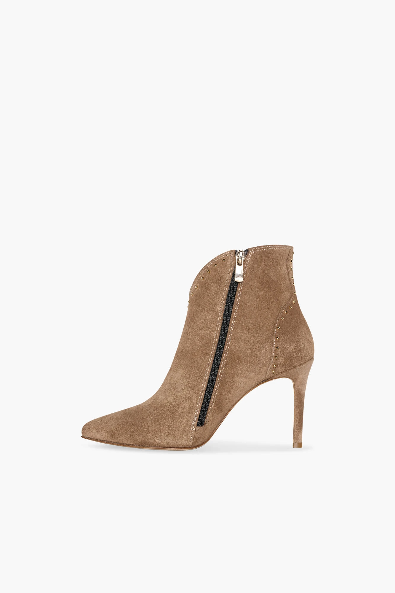 Women's Suede Stewart Cognac Stud Ankle Boots