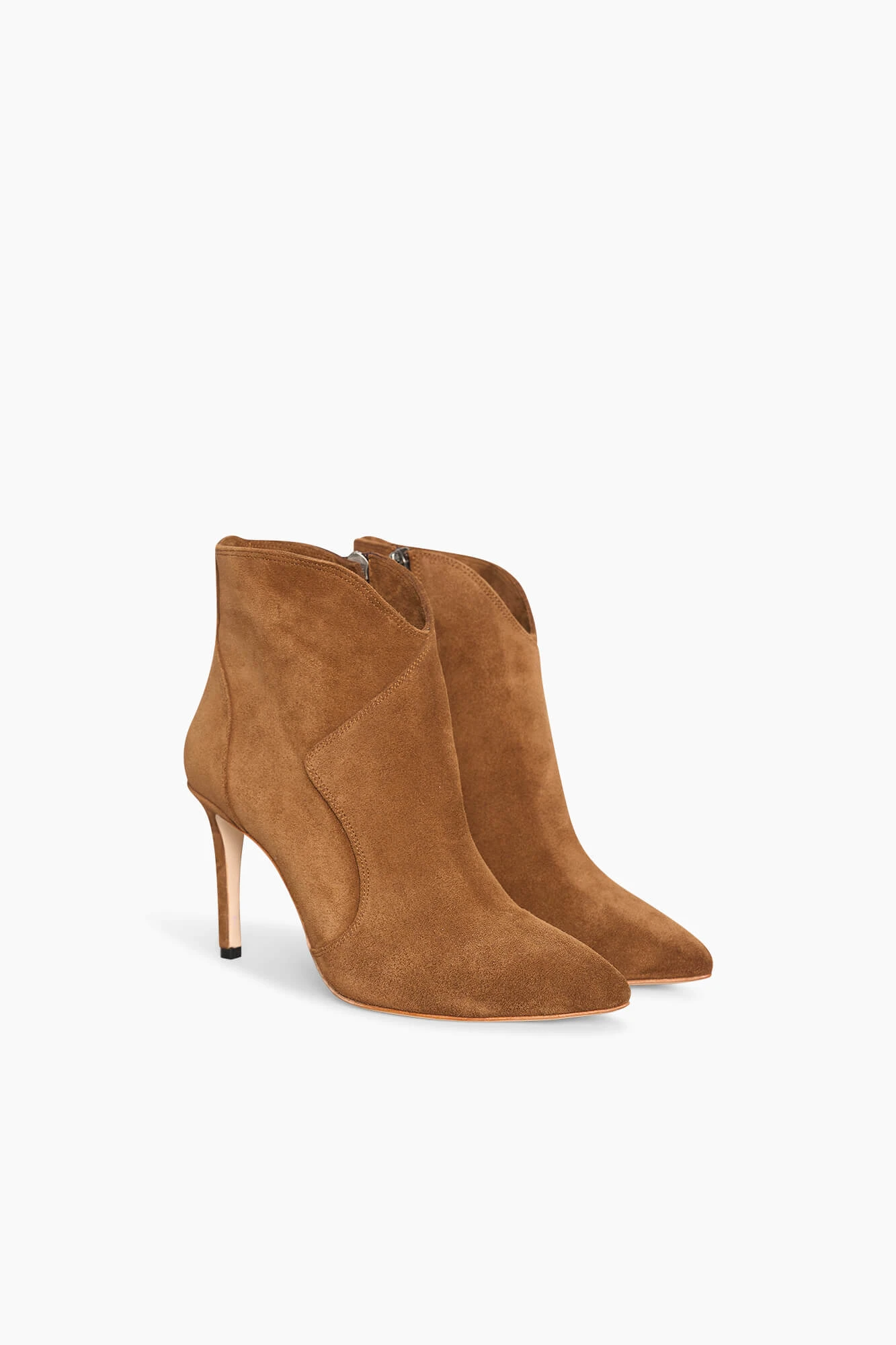 Women's Suede Stewart Cognac Stud Ankle Boots