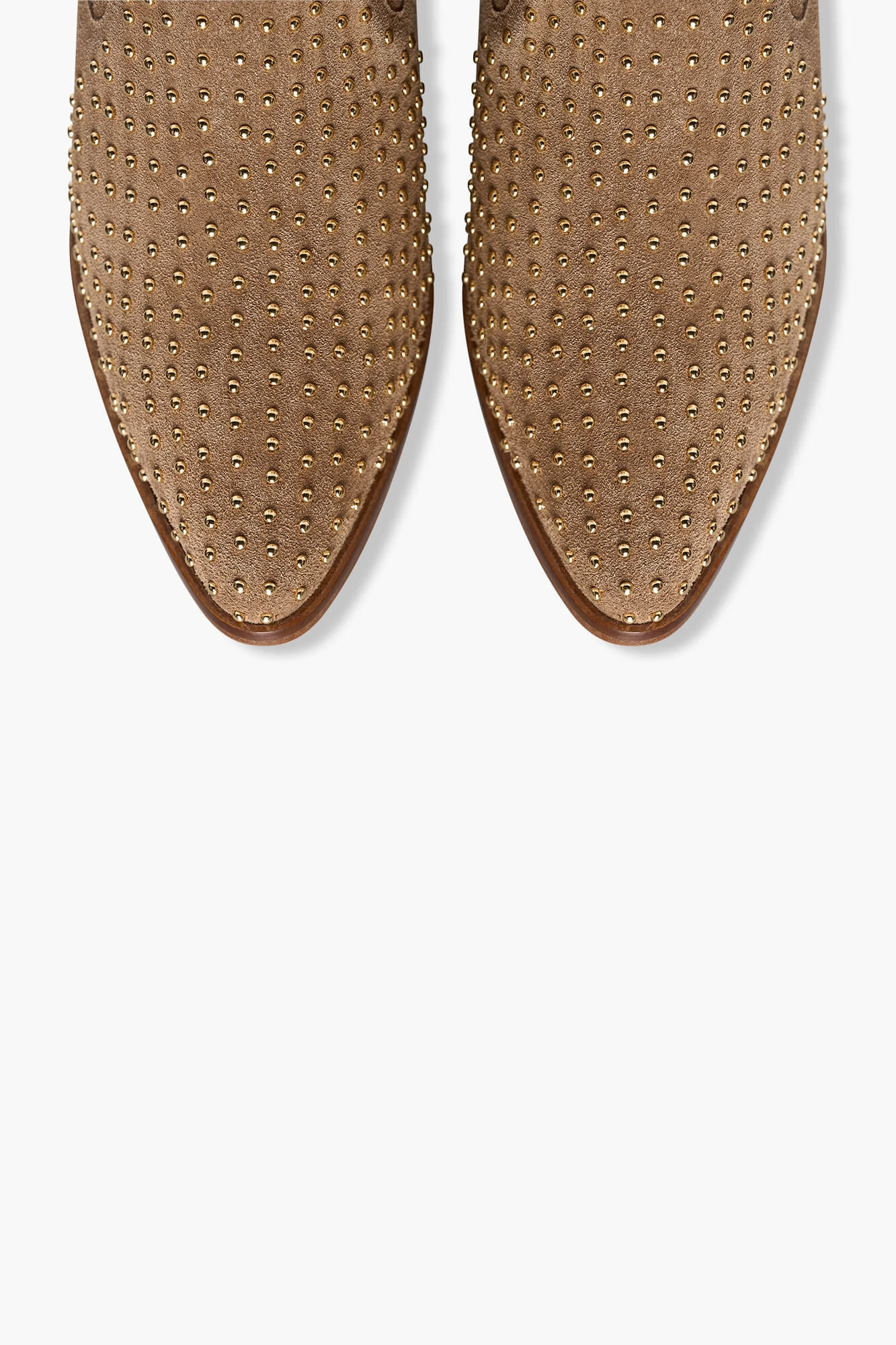 Stiefeletten im Westernstil für Damen aus Wildleder, Modell „Colt“, Farbe Cognac, mit Nieten