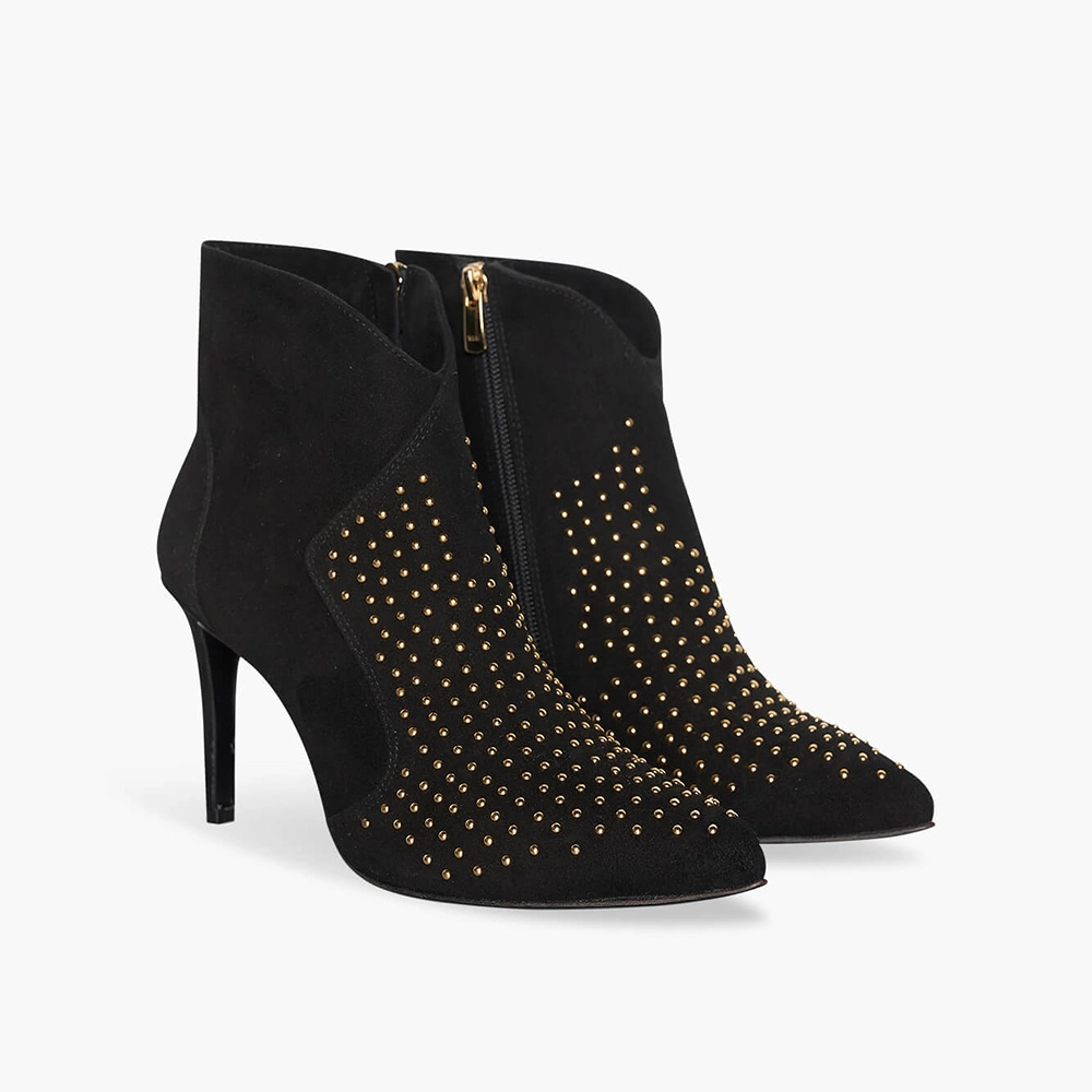 Laars Dames Suede Studs Stewart Zwart