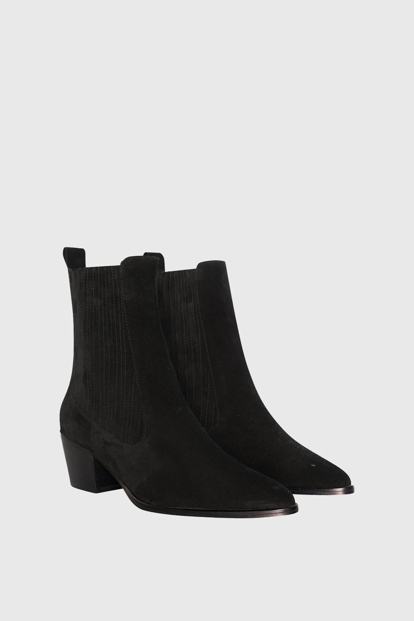 Stiefeletten im Westernstil für Damen aus Wildleder, Modell „Colt“, schwarz