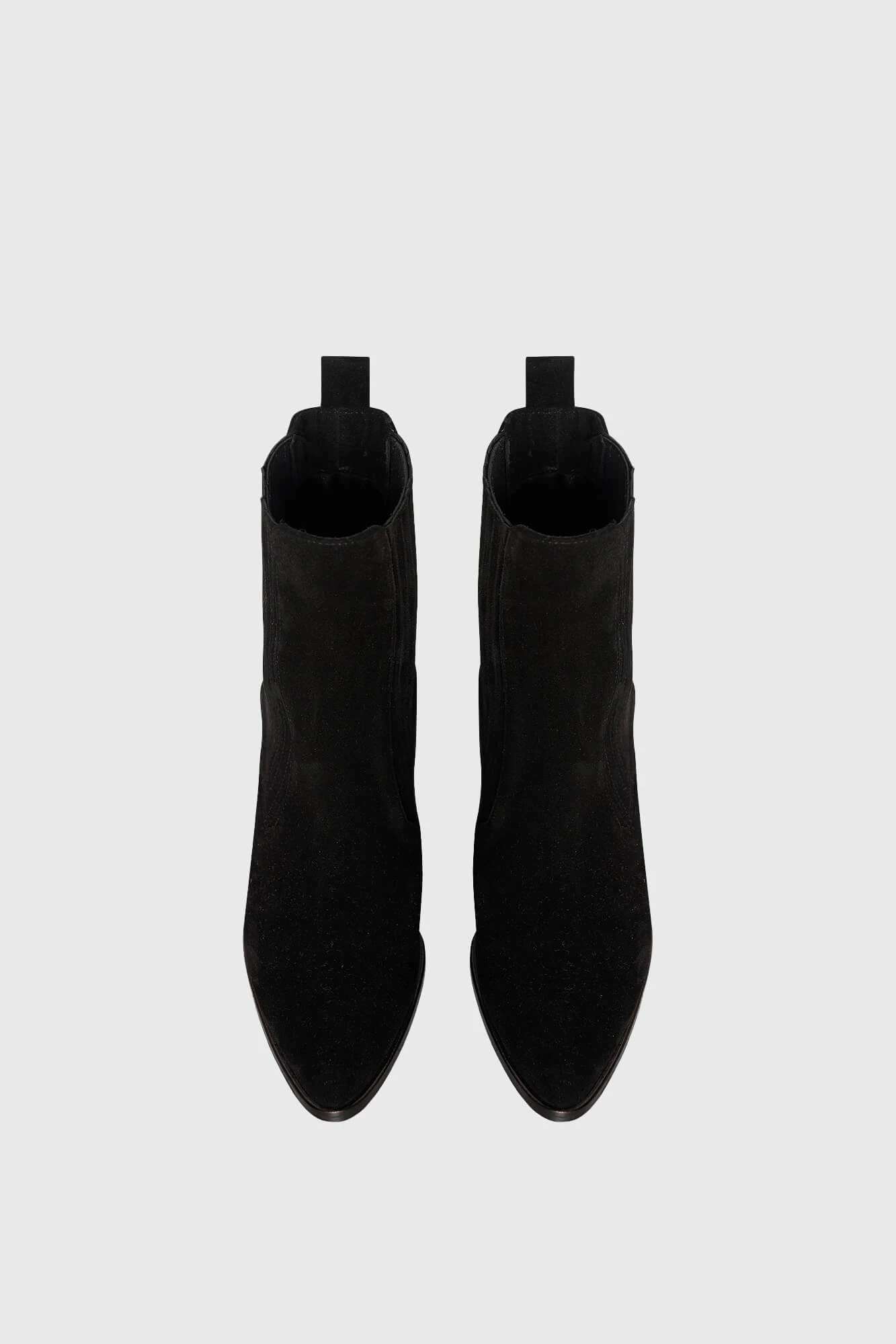 Stiefeletten im Westernstil für Damen aus Wildleder, Modell „Colt“, schwarz