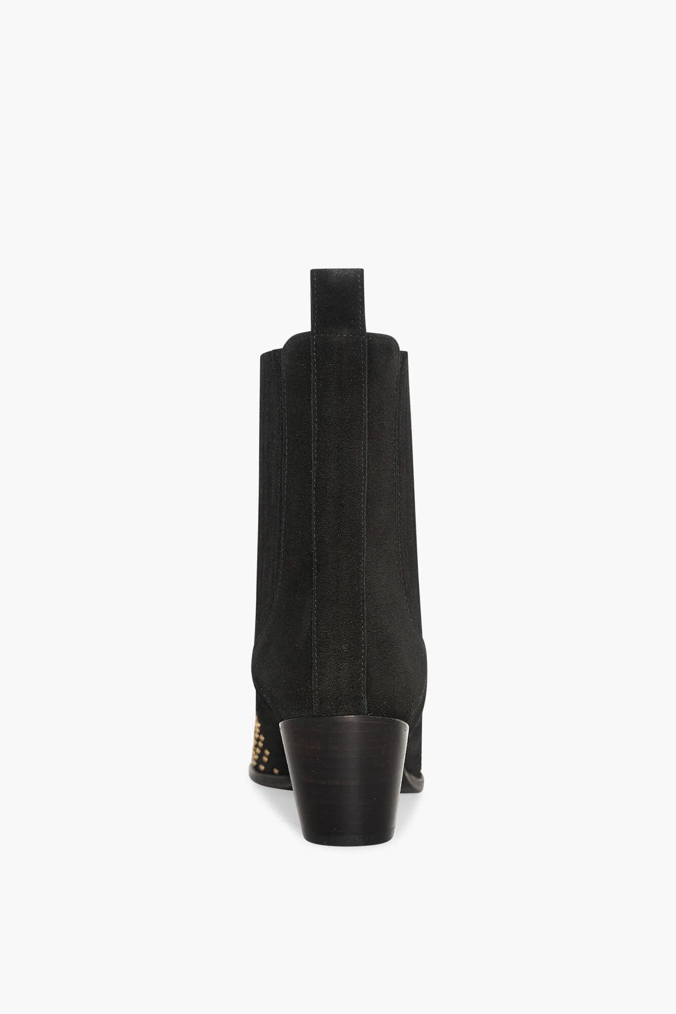 Enkellaars Western Dames Suede Colt Zwart Studs