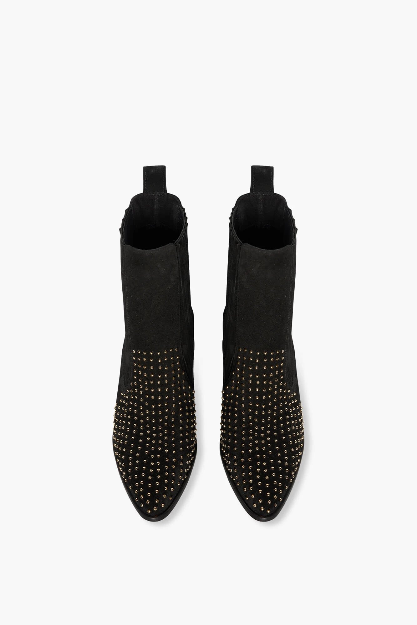 Enkellaars Western Dames Suede Colt Zwart Studs