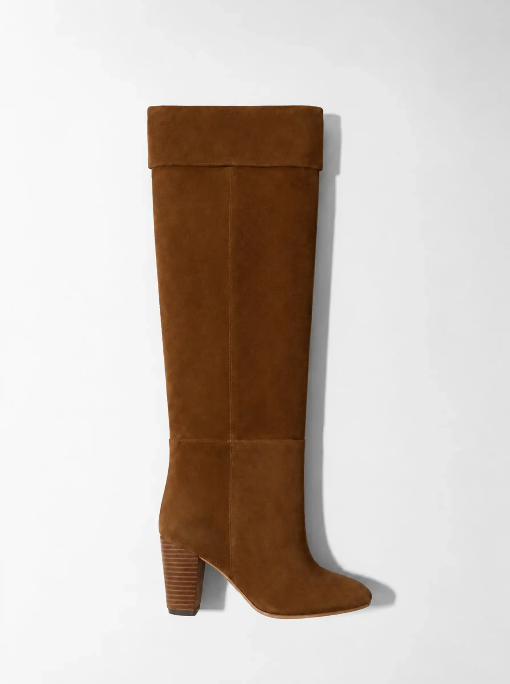 Suede Overknee Laarzen Cody Cognac