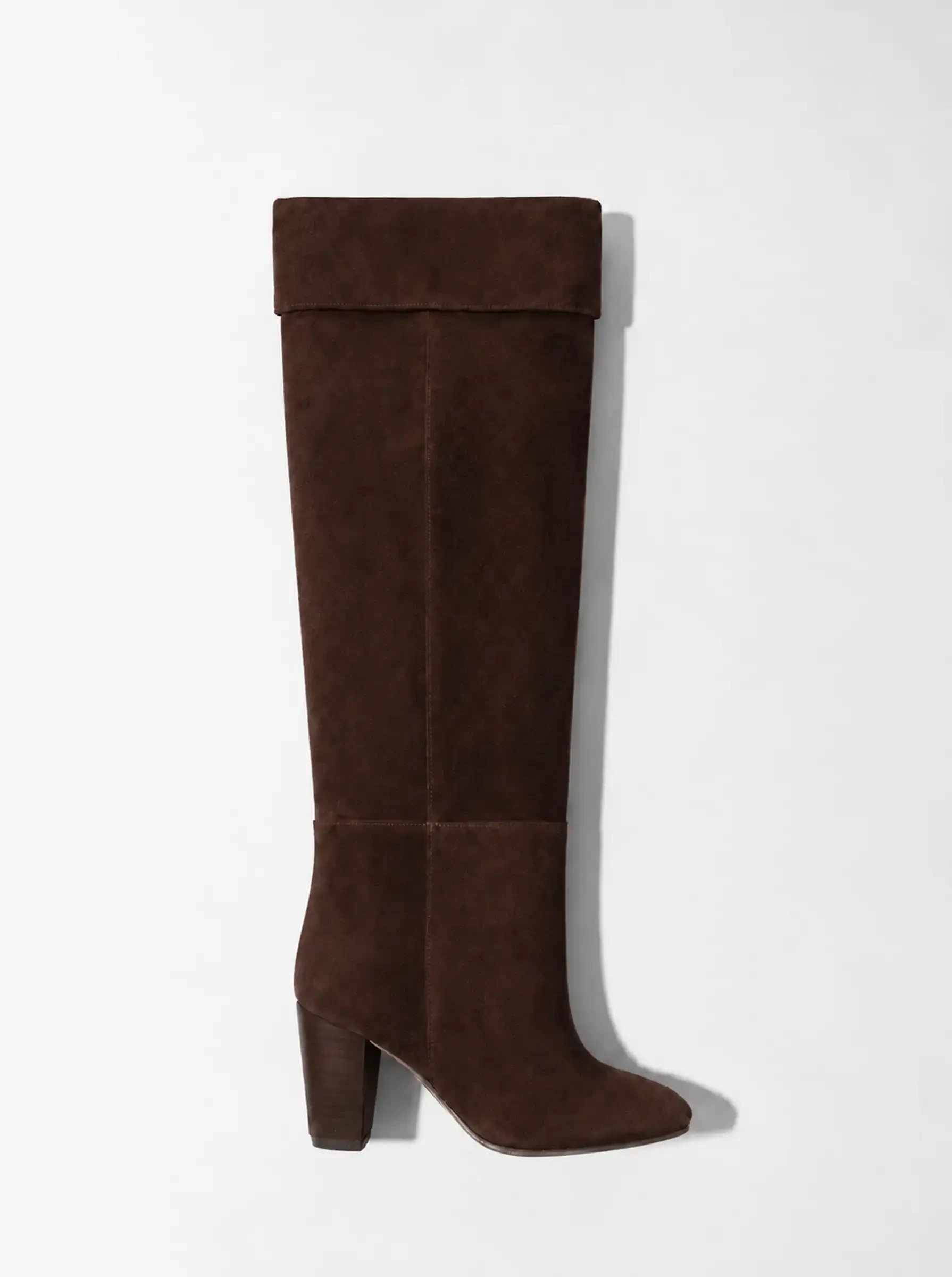 Suede Overknee Laarzen Cody Donker Bruin