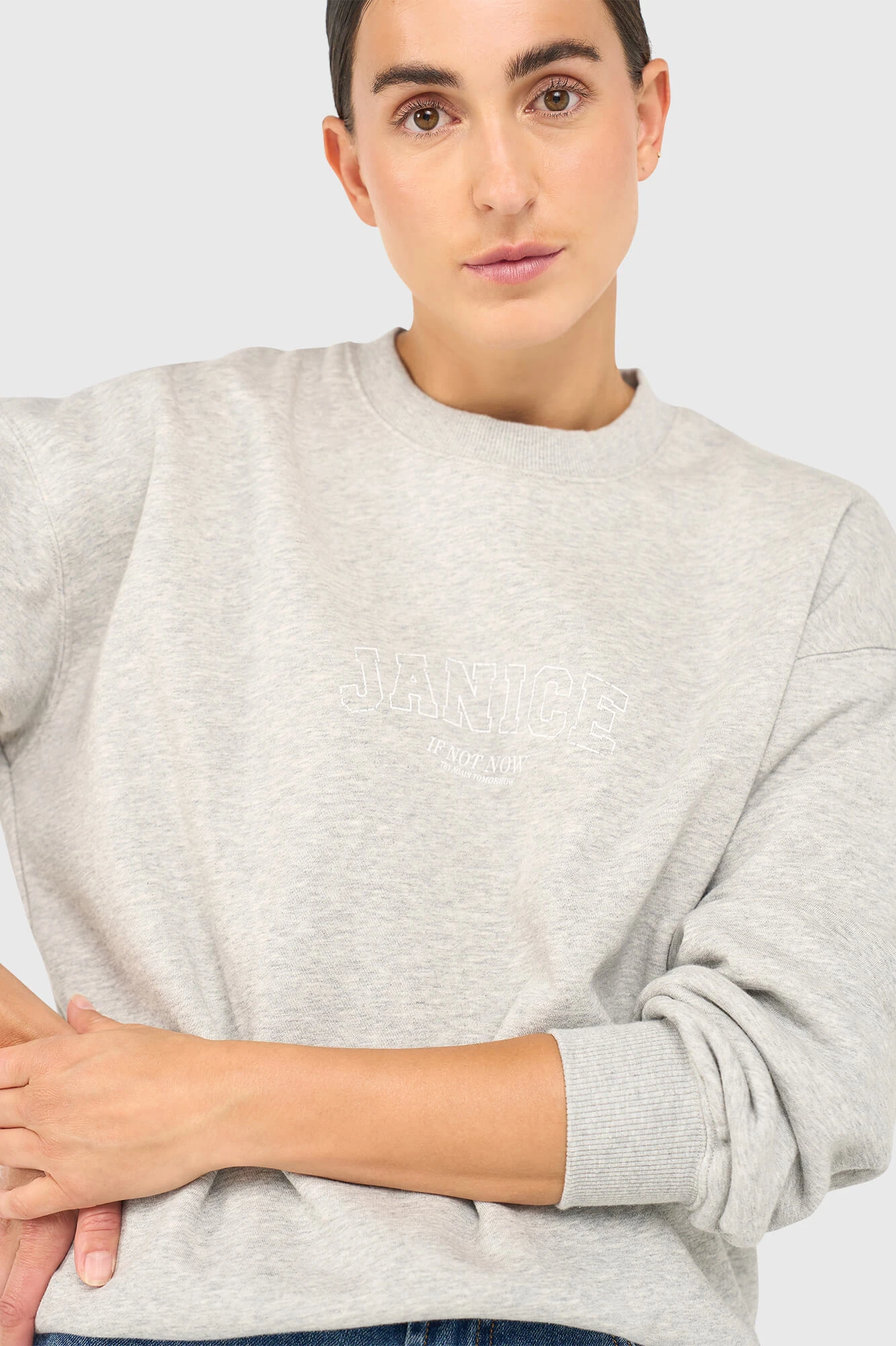 Andy-Pullover Grau mit Logo