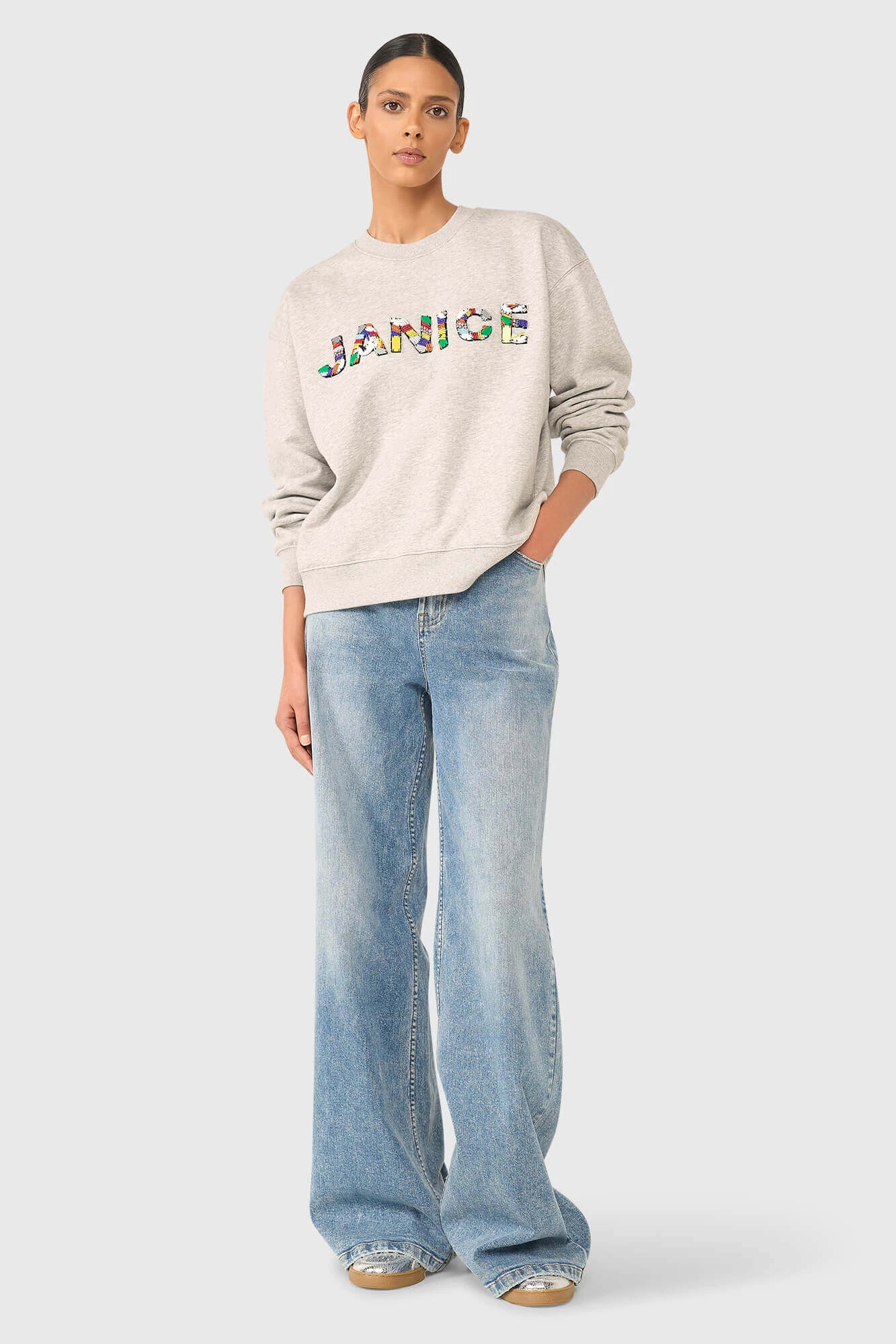 Andy Sweater Grijs Steentjes