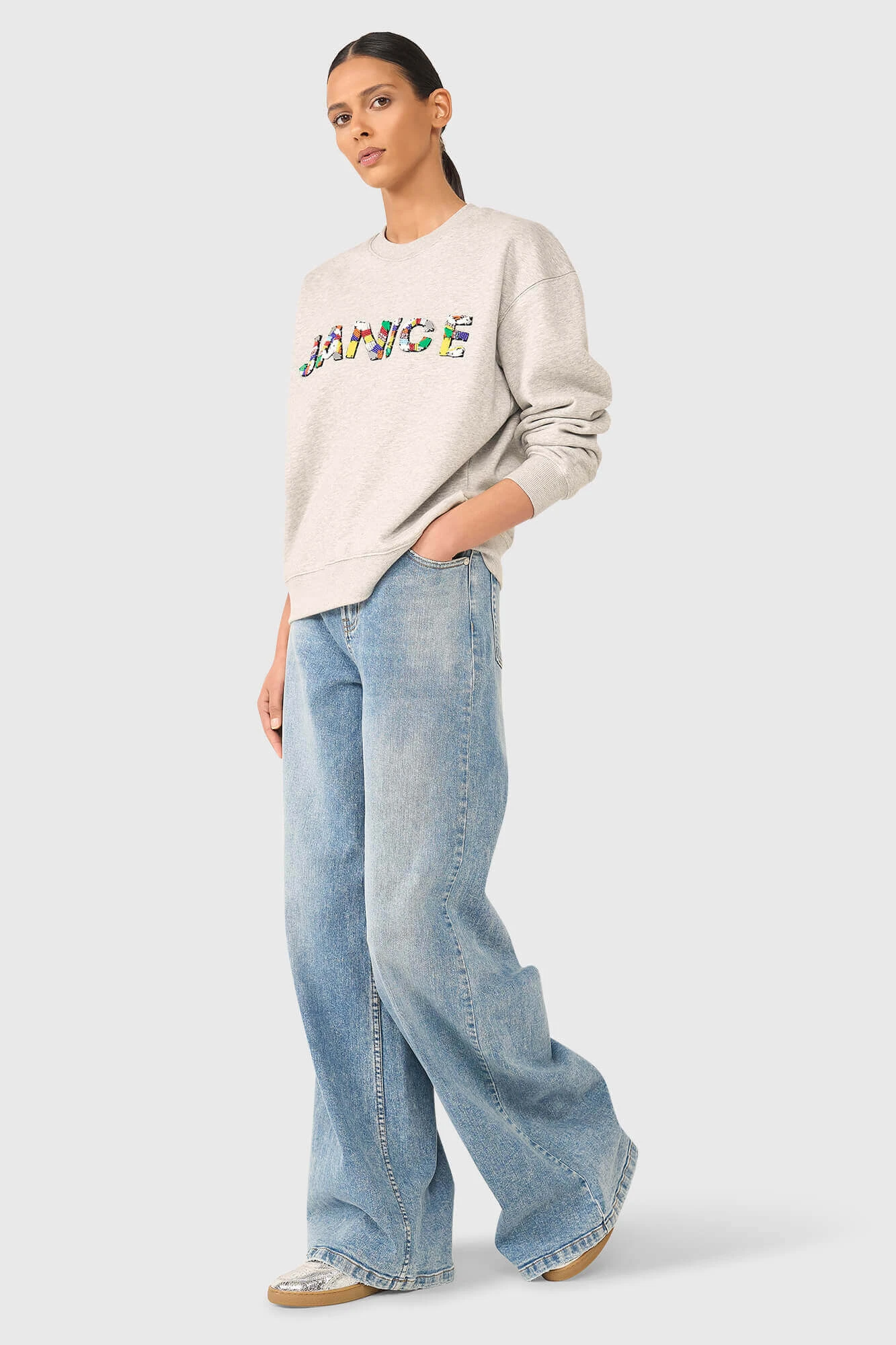 Andy Sweater Grijs Steentjes