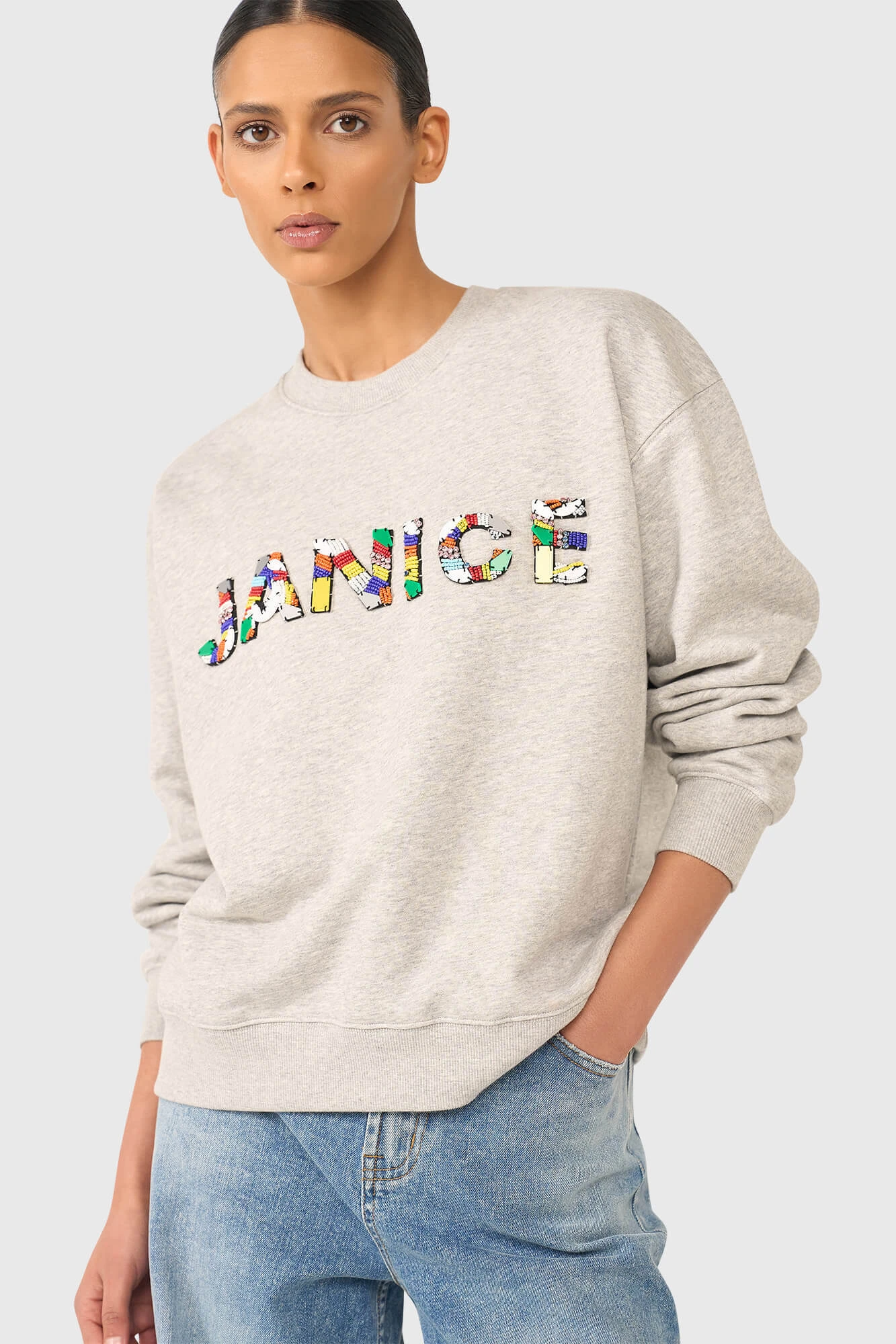 Andy Sweater Grijs Steentjes