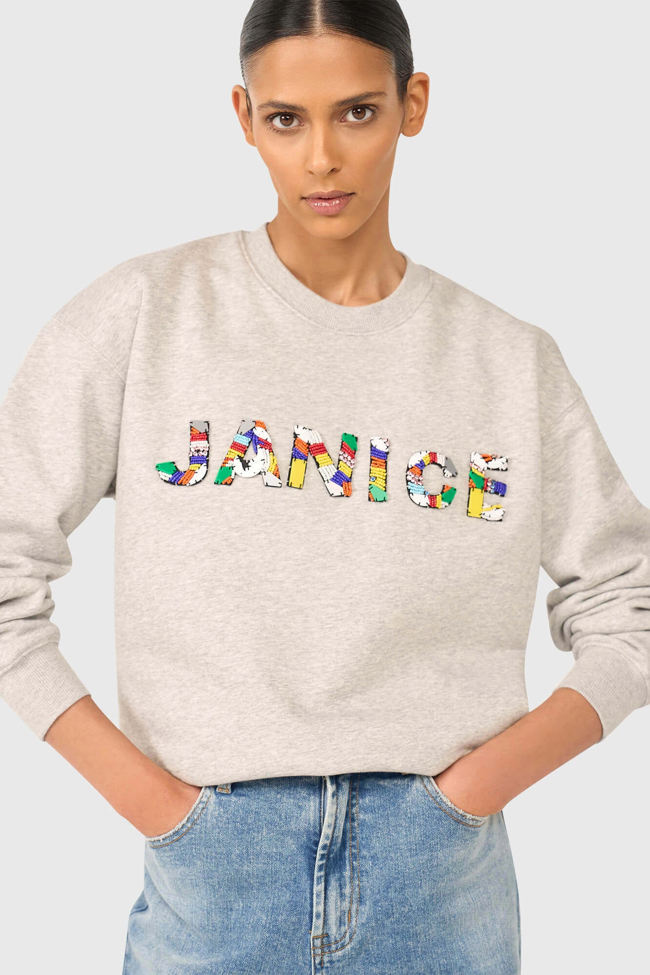 Andy Sweater Grijs Steentjes