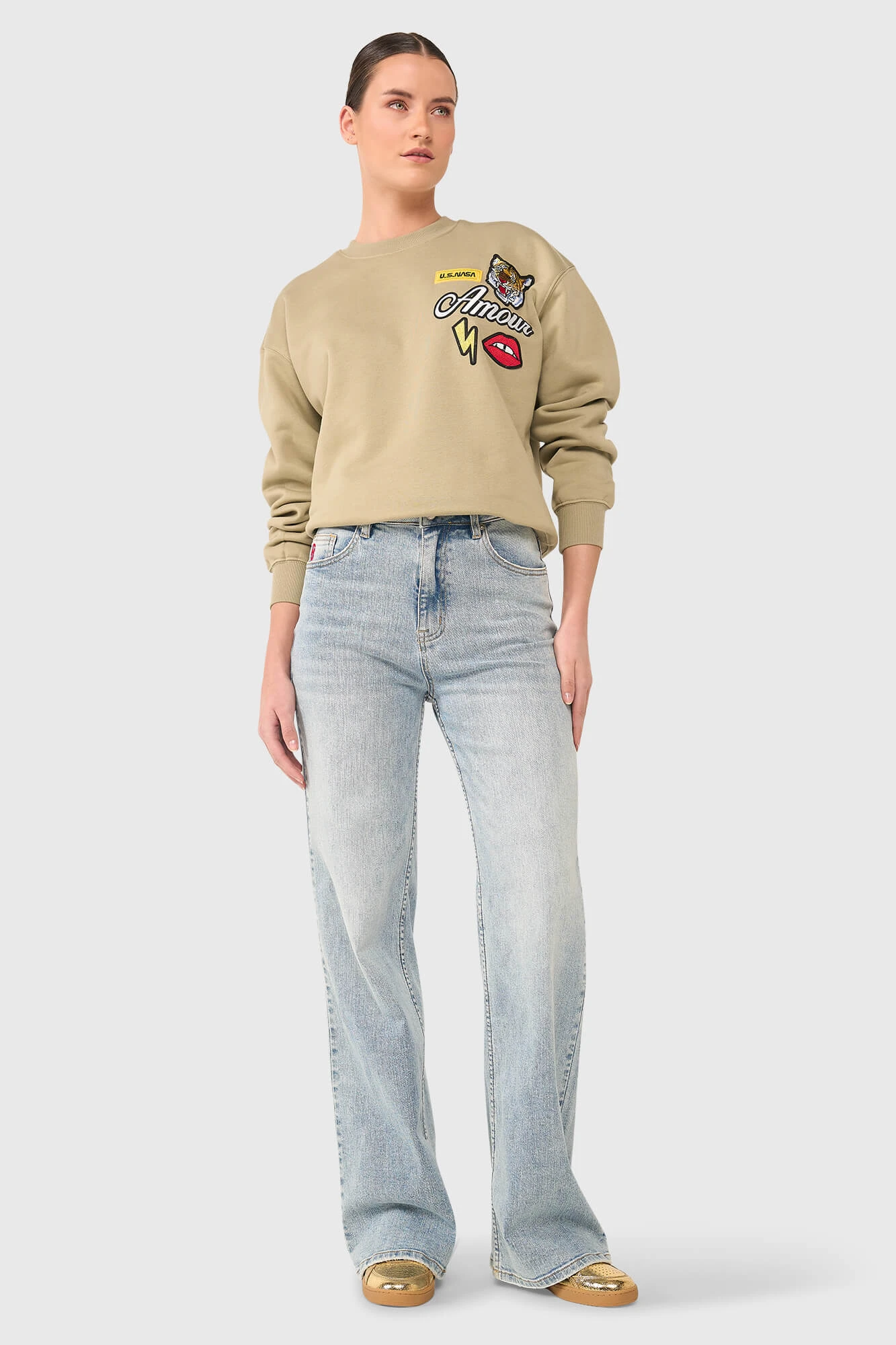 Andy Sweater Groen Patches