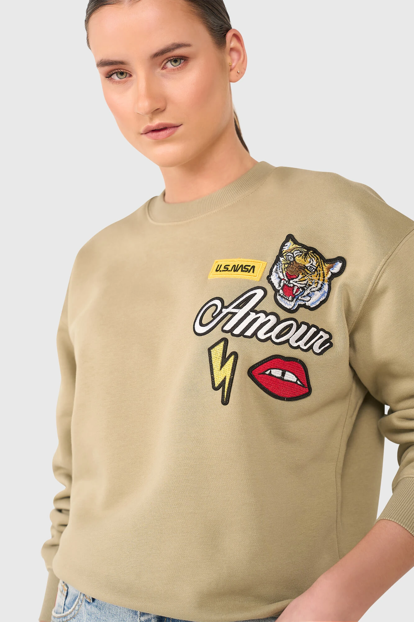 Andy Sweater Groen Patches