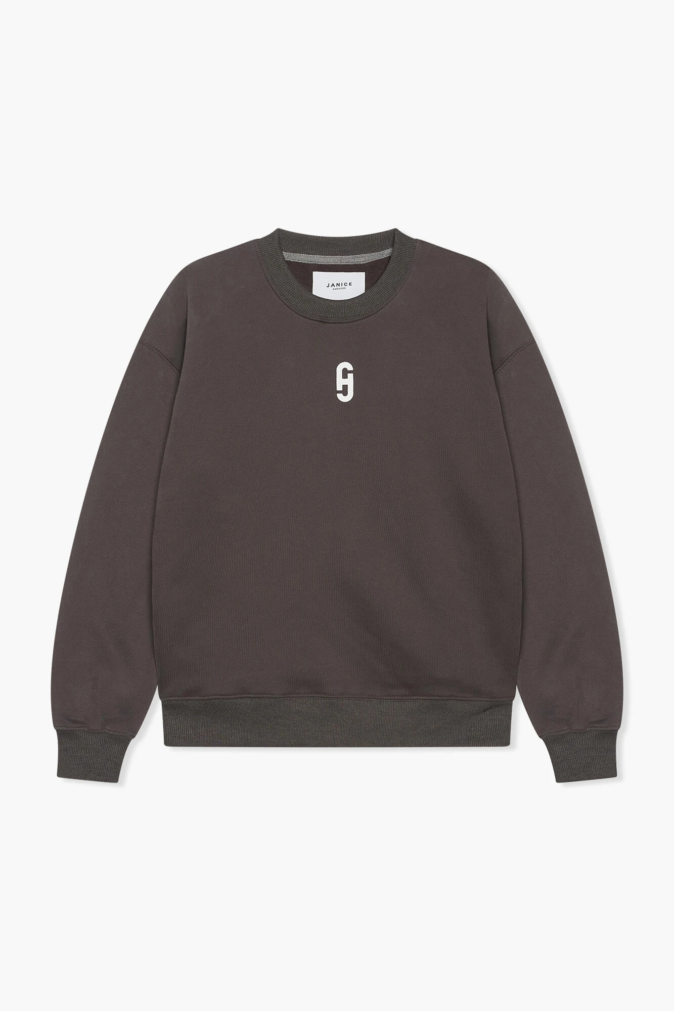 Sweater Dames Katoen Logo Andy Donker Grijs