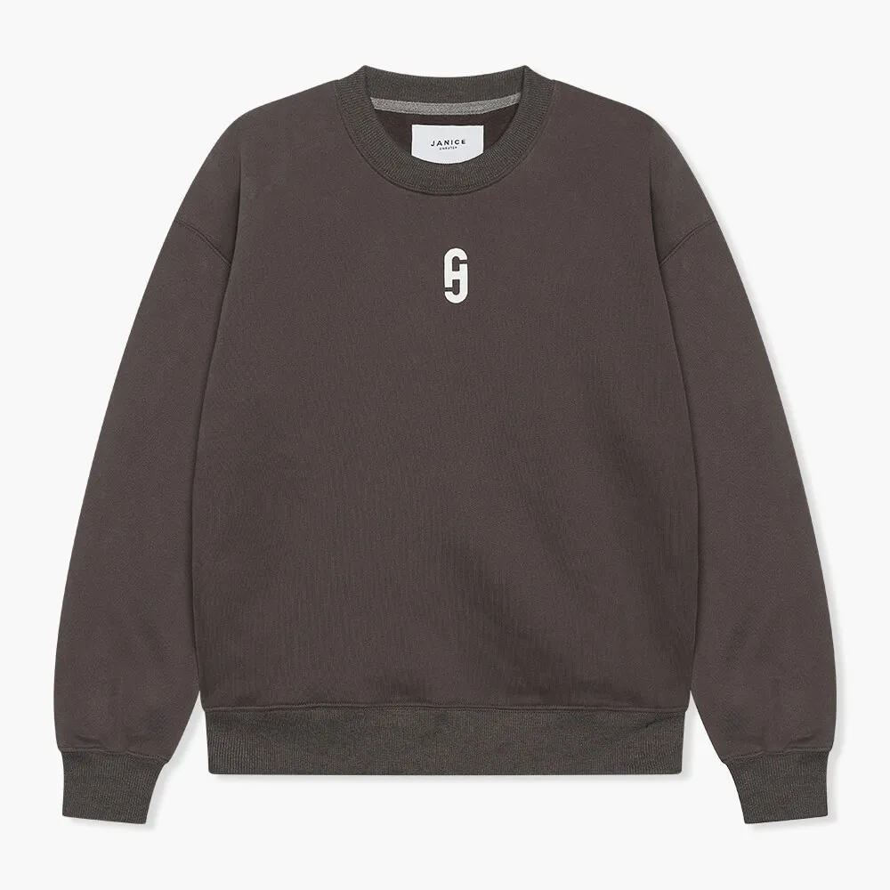 Sweater Dames Katoen Logo Andy Donker Grijs