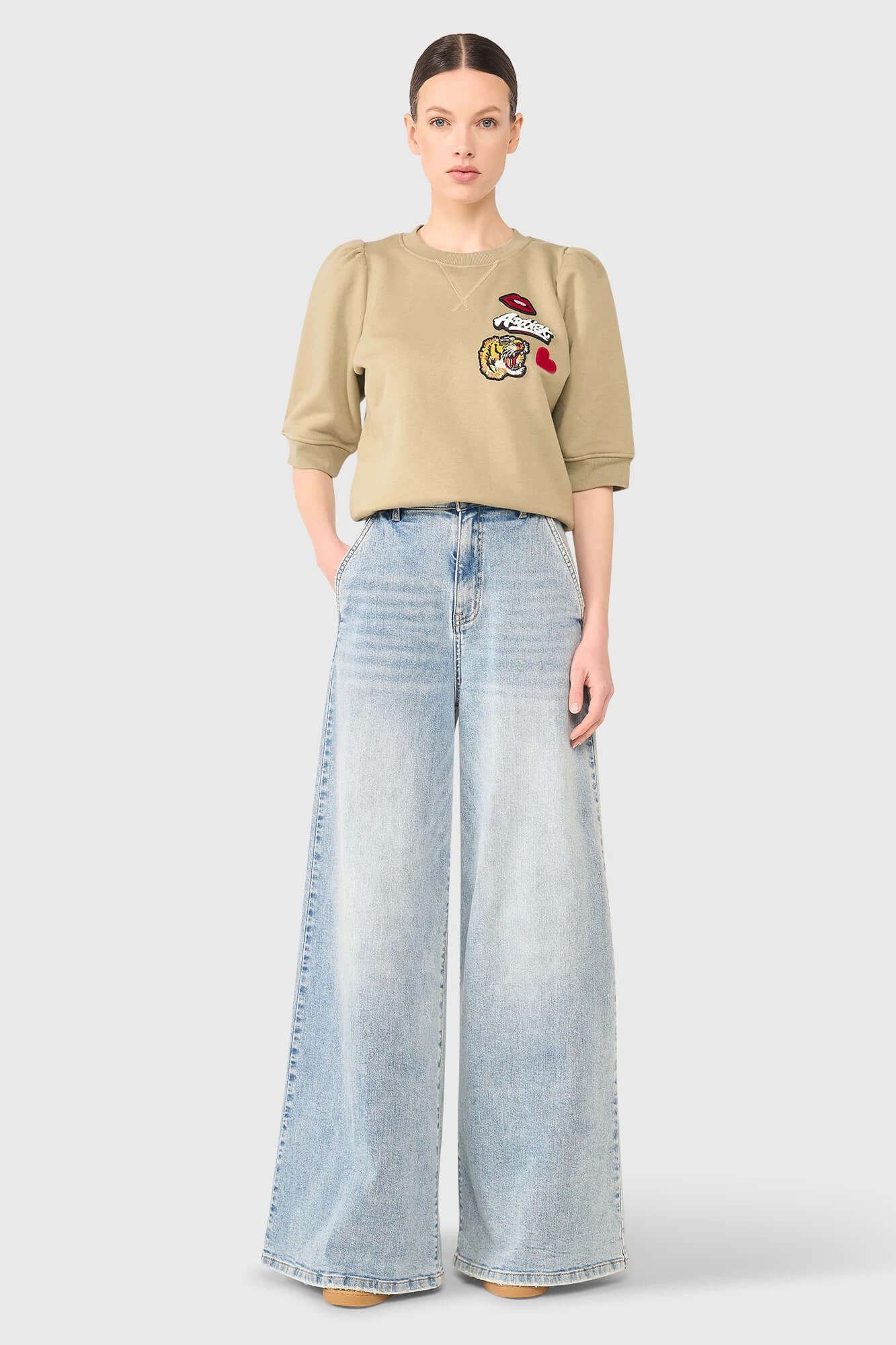 Frank Sweater Groen Patches