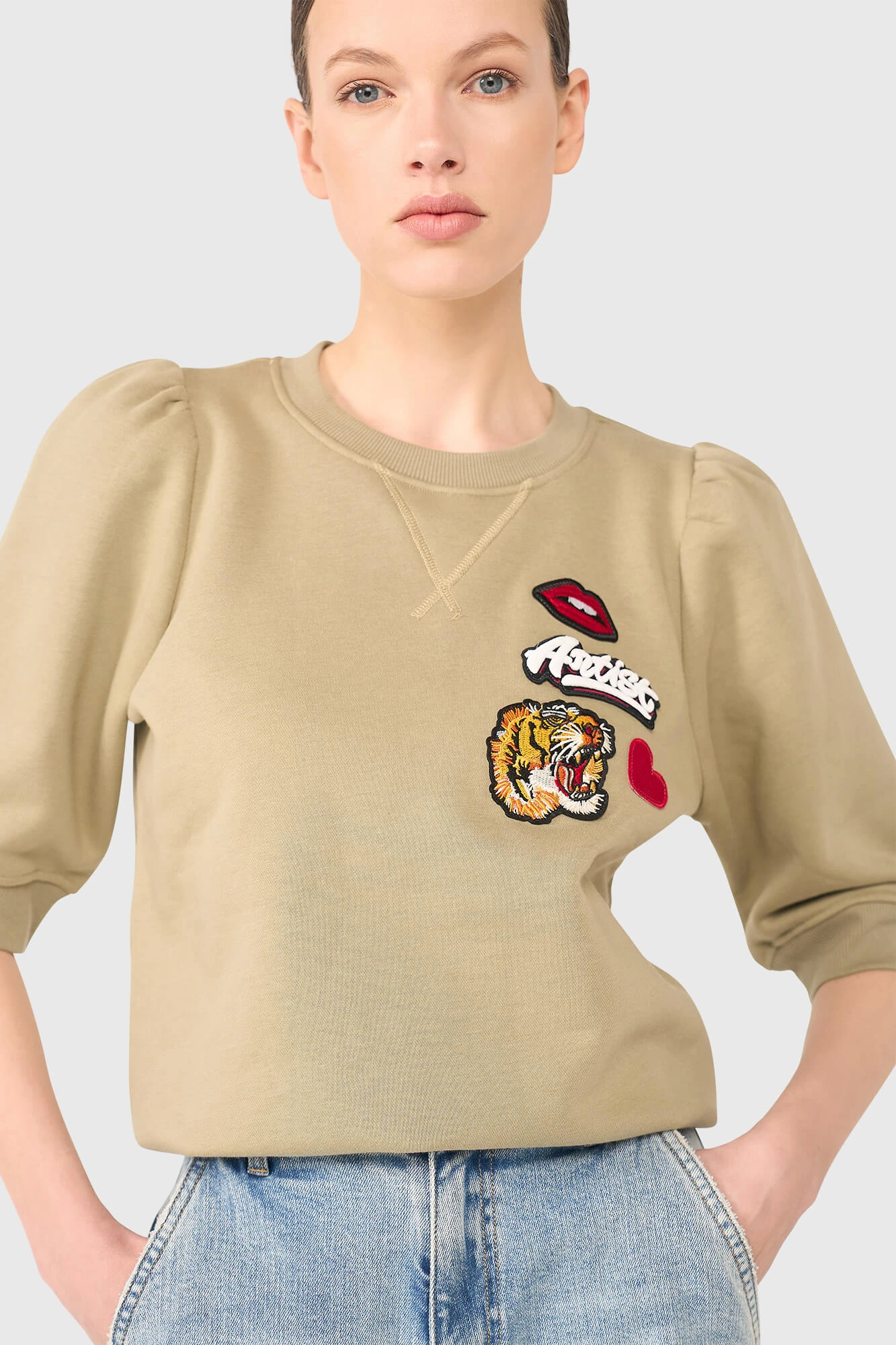 Frank Sweater Groen Patches