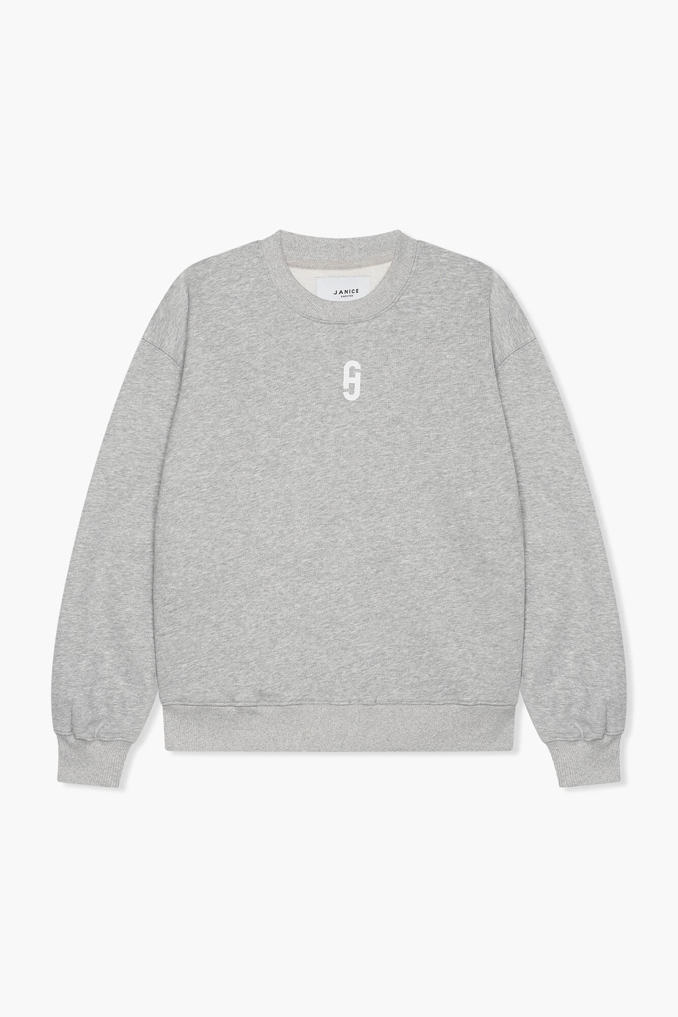 Sweater Dames Katoen Logo Wit Andy Grijs