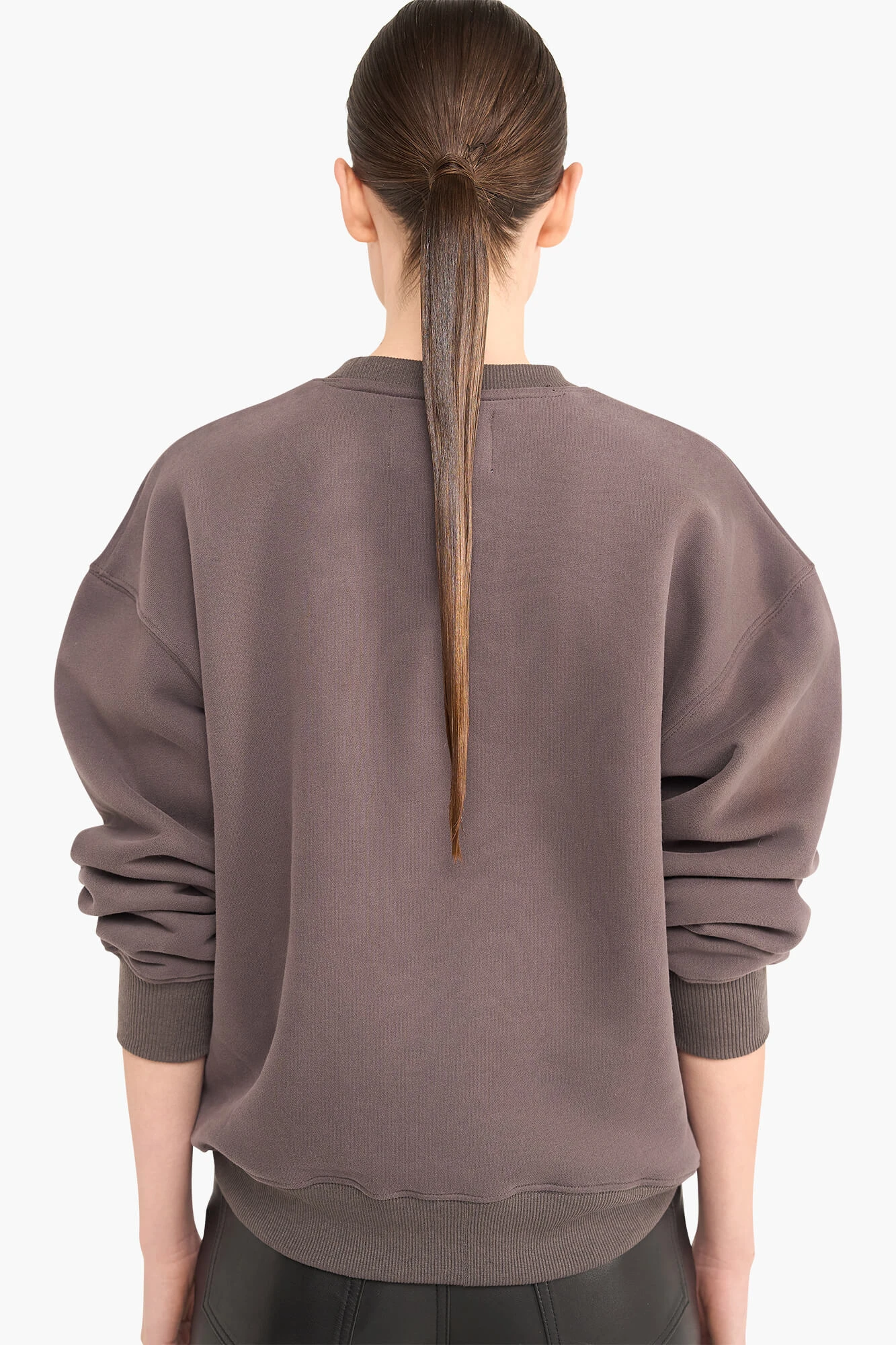Sweater Dames Katoen Logo Andy Donker Grijs