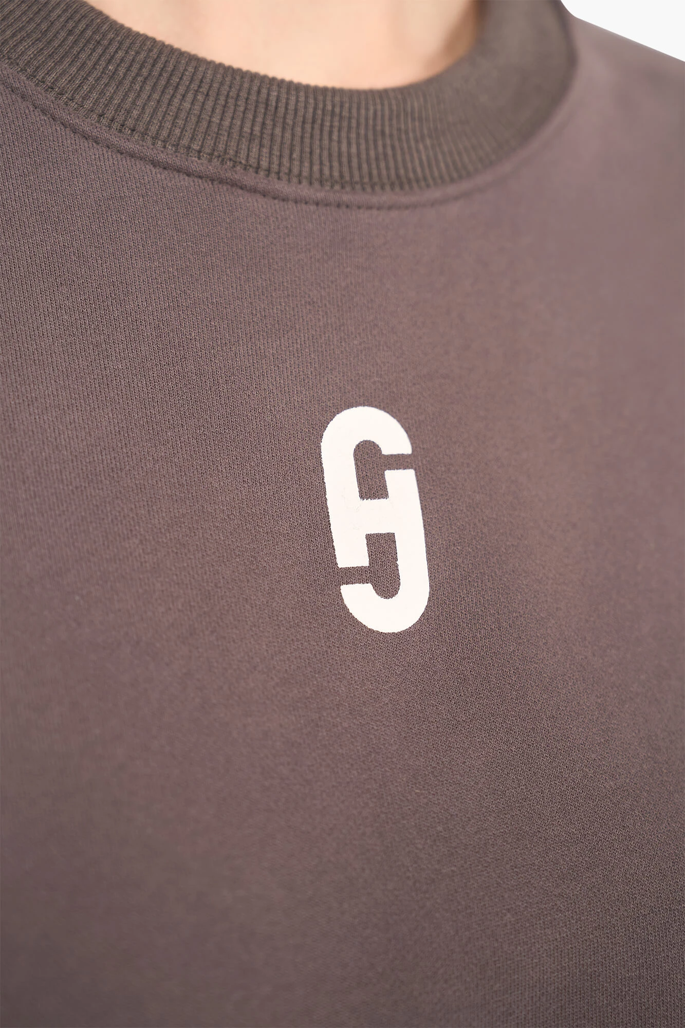 Sweater Dames Katoen Logo Andy Donker Grijs