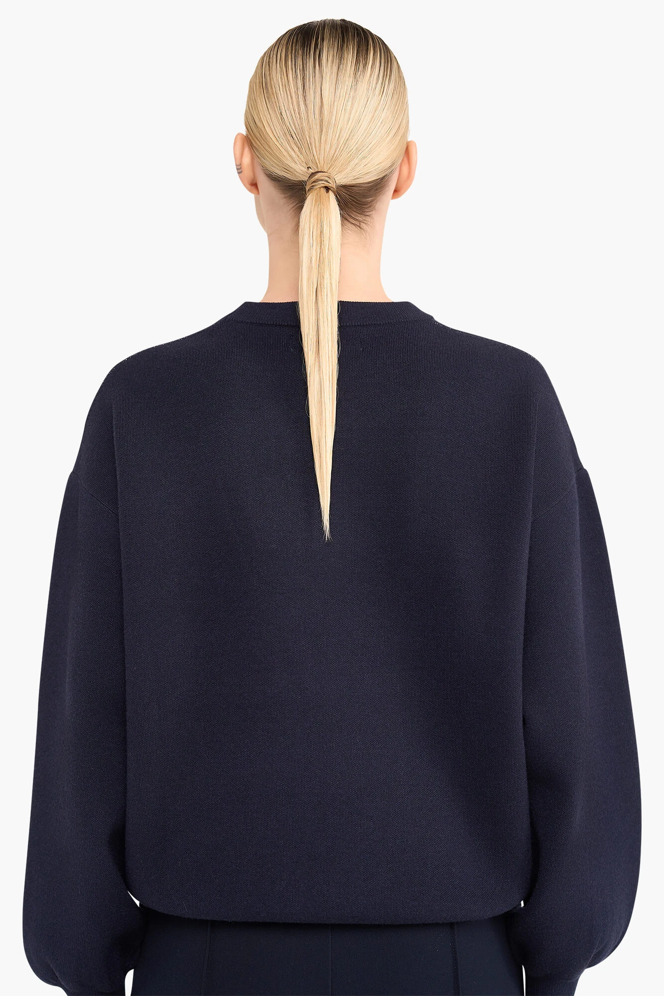 Damen-Strickpullover aus Viskose mit Andy-Logo, blau