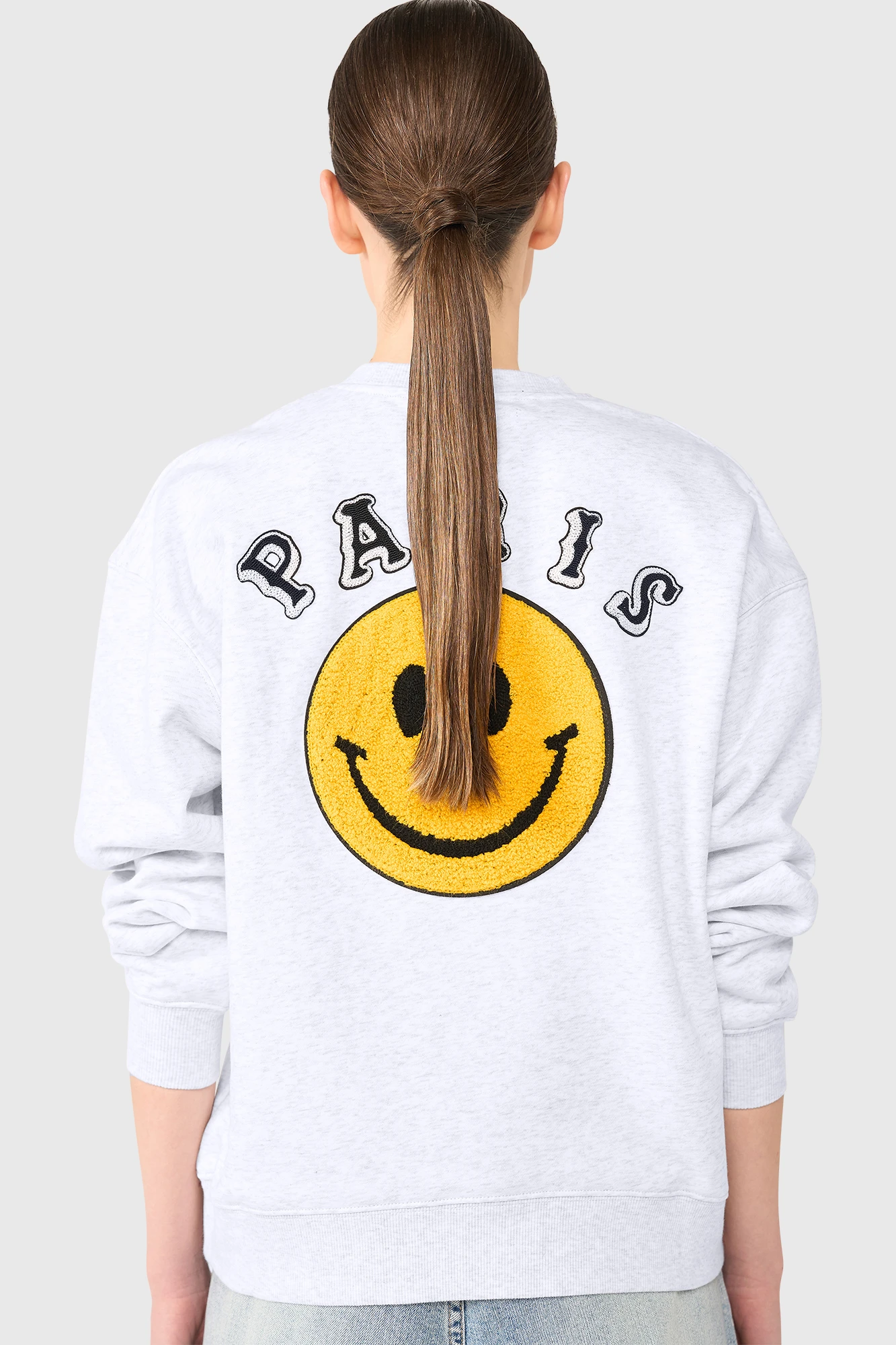 Andy Sweater Licht Grijs Patches