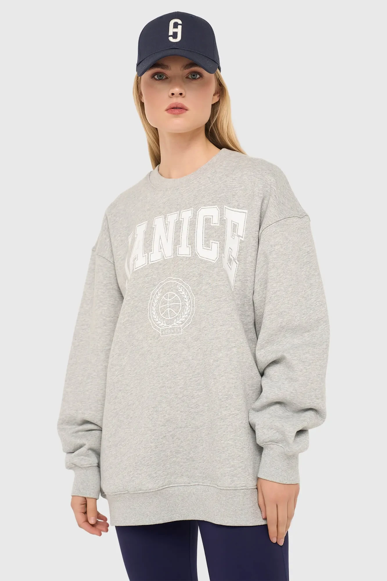 Damen-Sweatshirt, Oversize, grau, Oliver