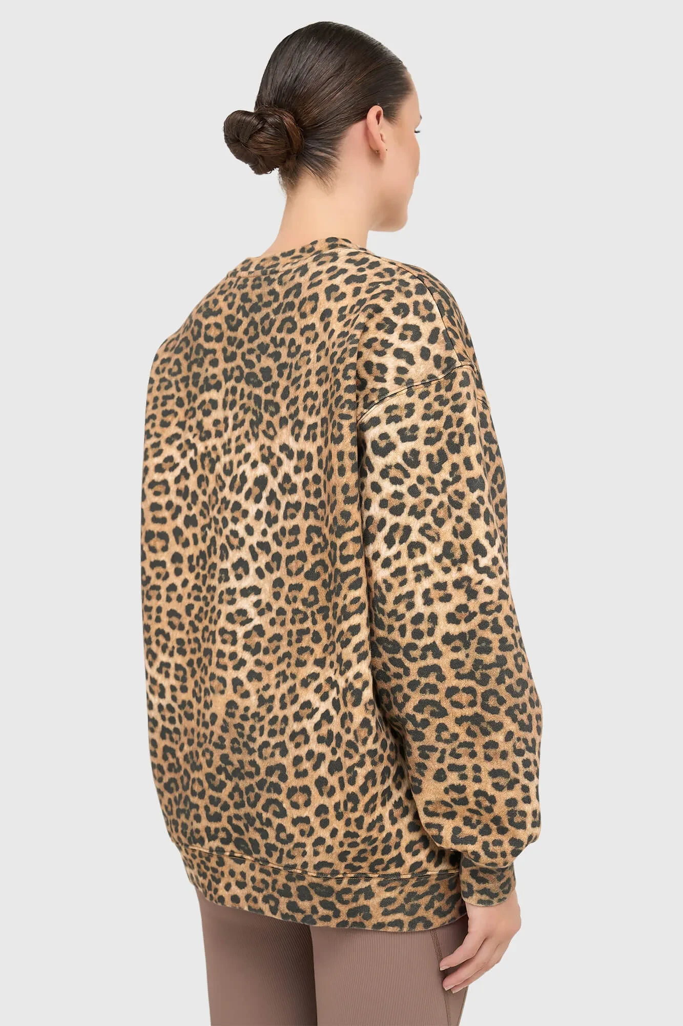 Damen-Sweatshirt, Oversize, Leopardenmuster, Oliver