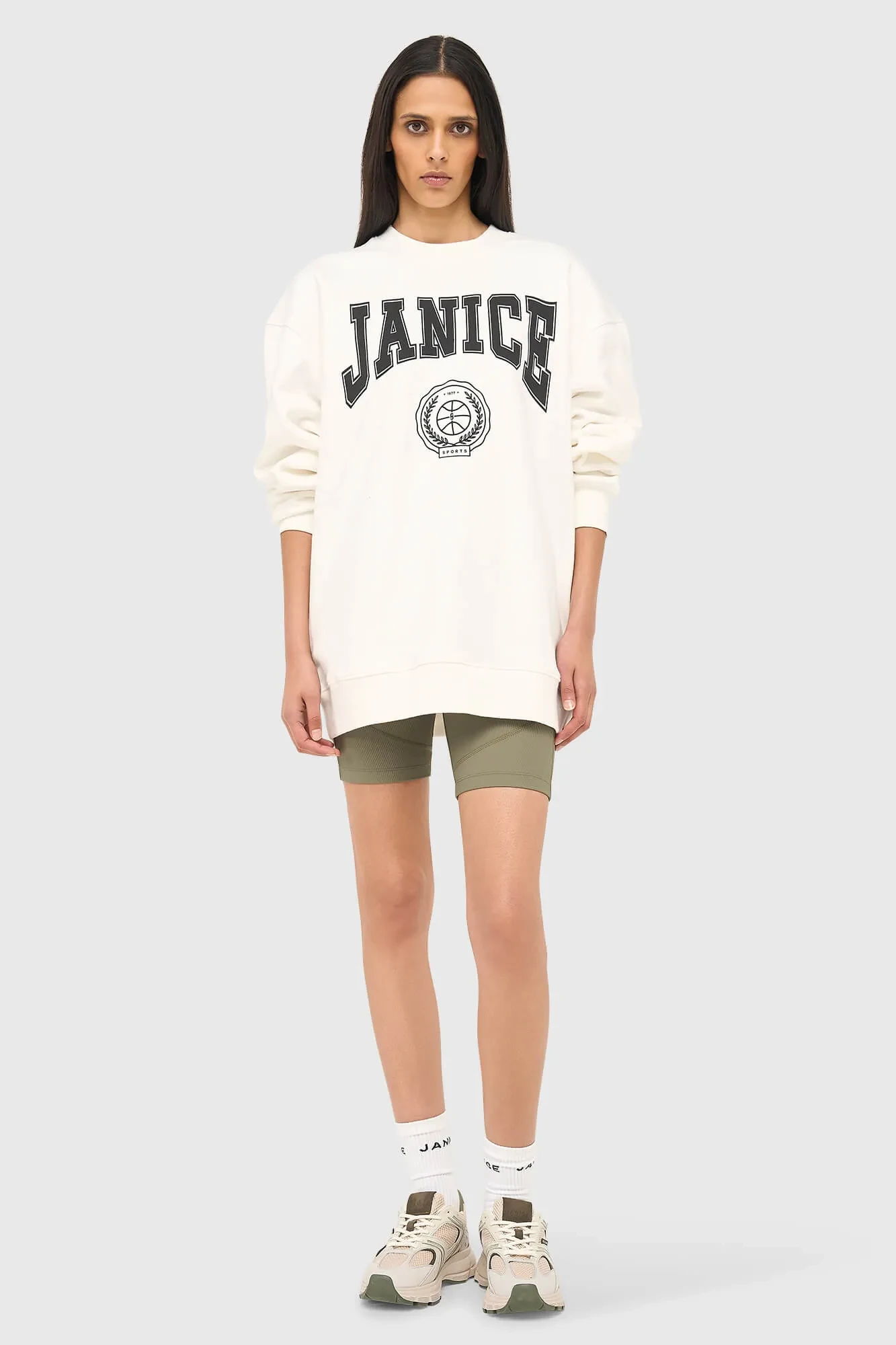 Damen-Sweatshirt, Oversize, Weiß, Oliver