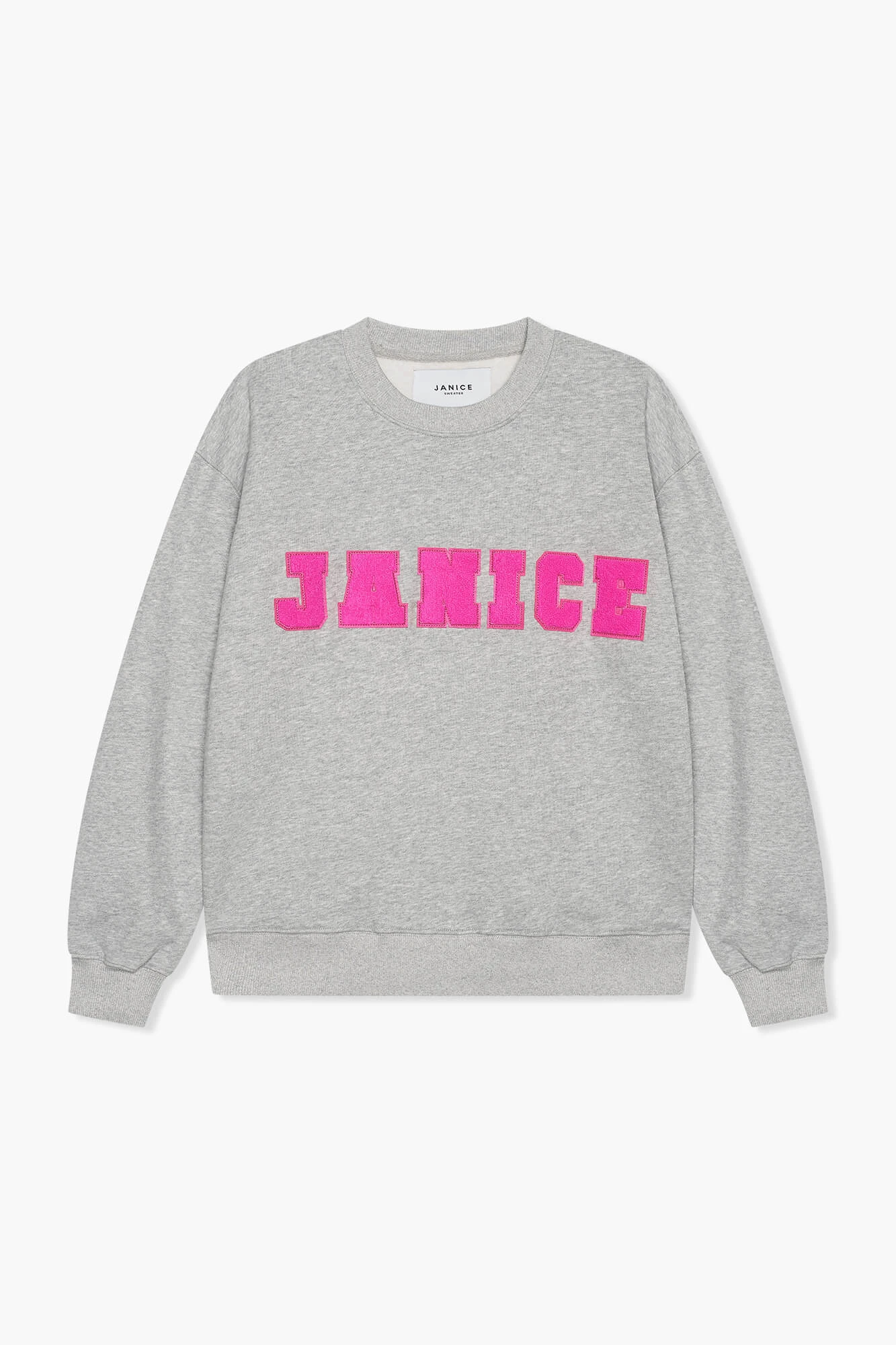 Sweater Dames Katoen Logo Roze Andy Grijs
