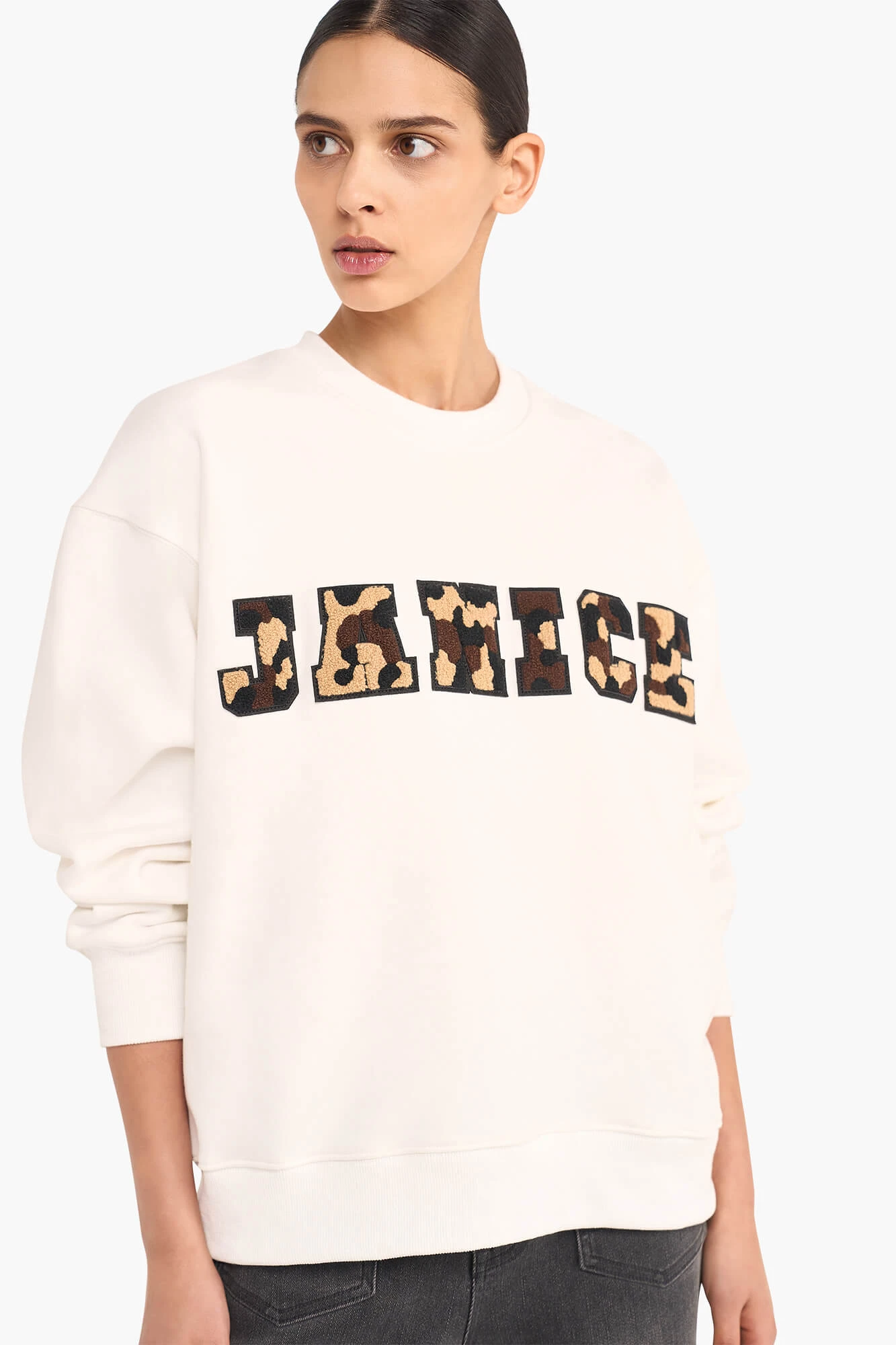 Sweater Dames Katoen Logo Camo Andy Off White