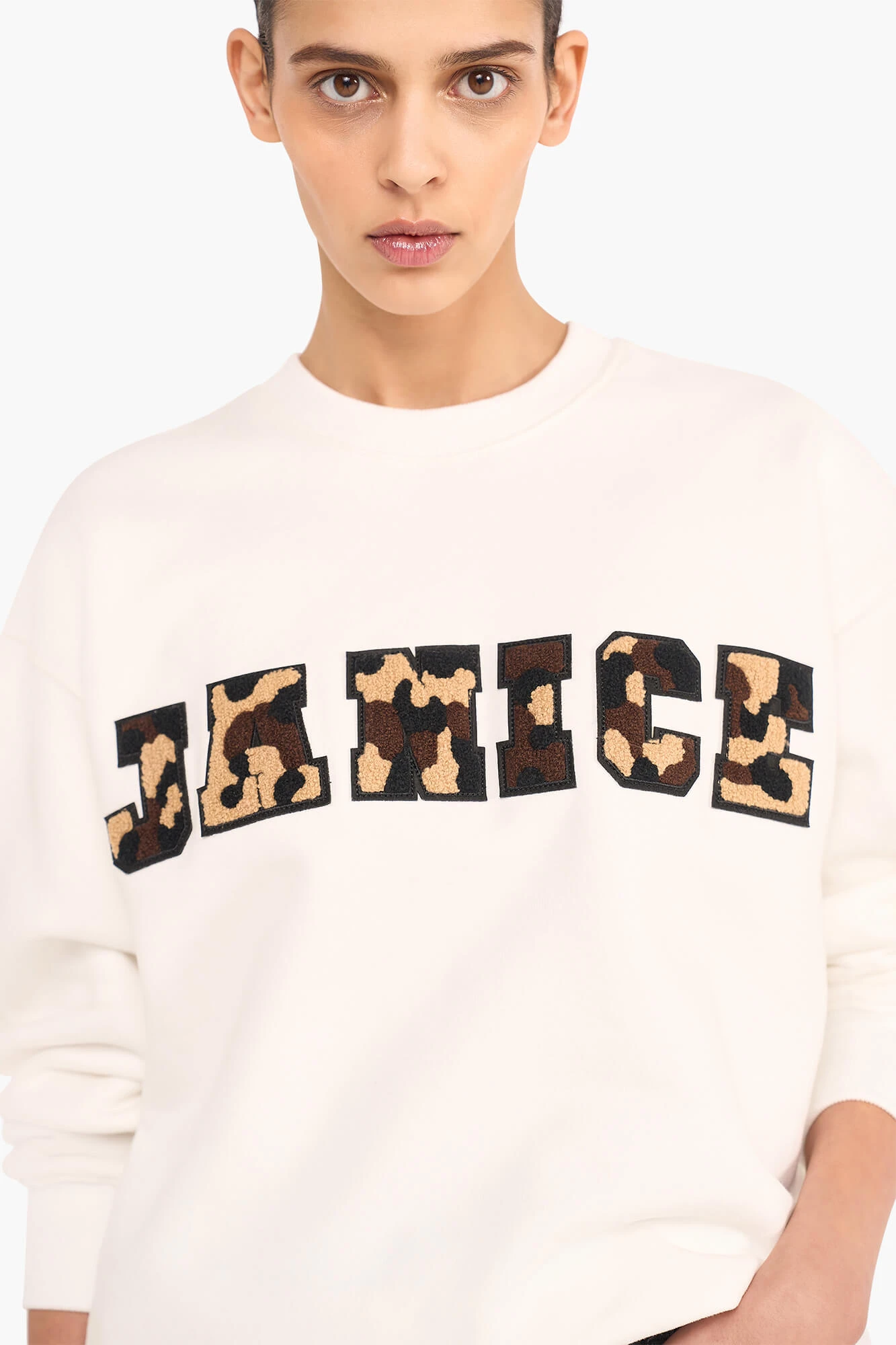 Sweater Dames Katoen Logo Camo Andy Off White