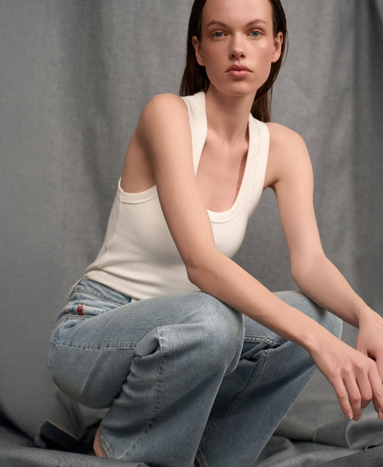 Tanktop basic wit jordan janice